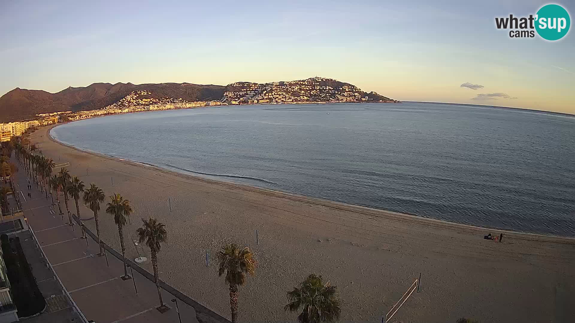 Live Roses Webcam Costa Brava beach view from MonteCarlo Hotel