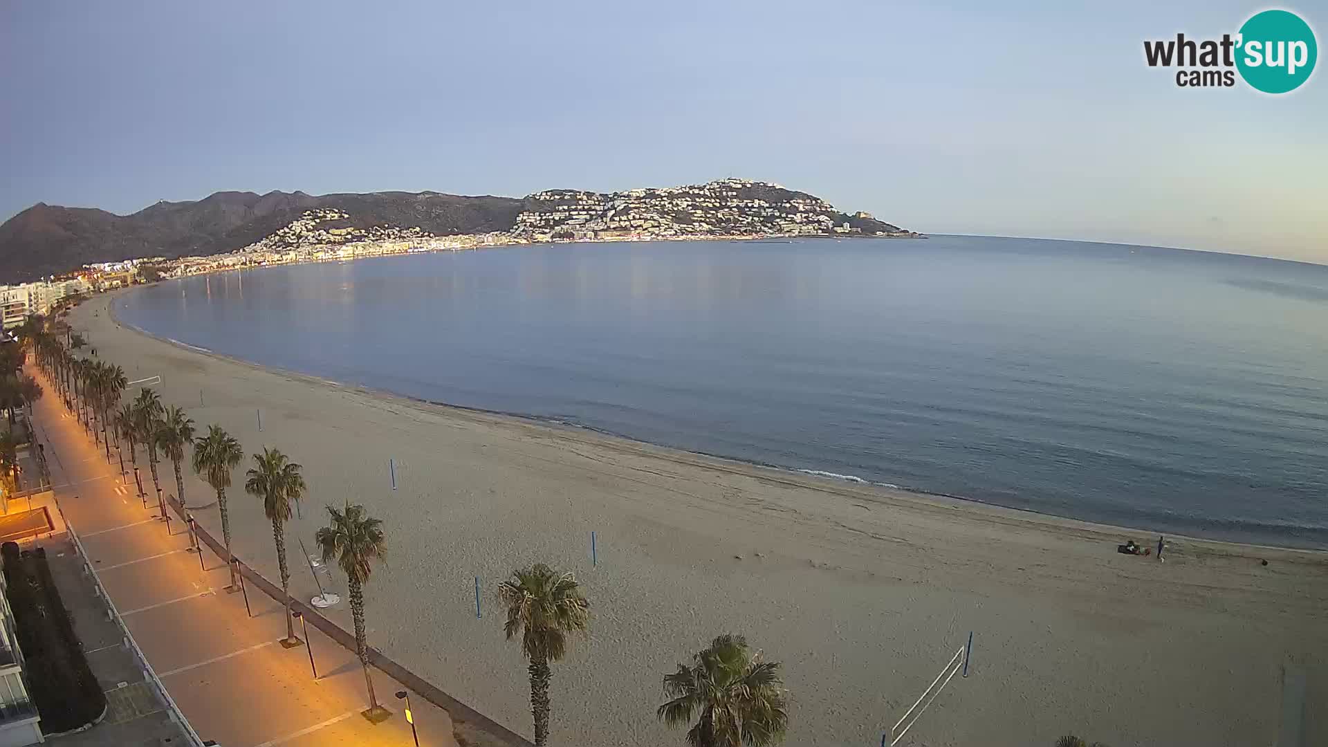 Live Roses Webcam Costa Brava beach view from MonteCarlo Hotel