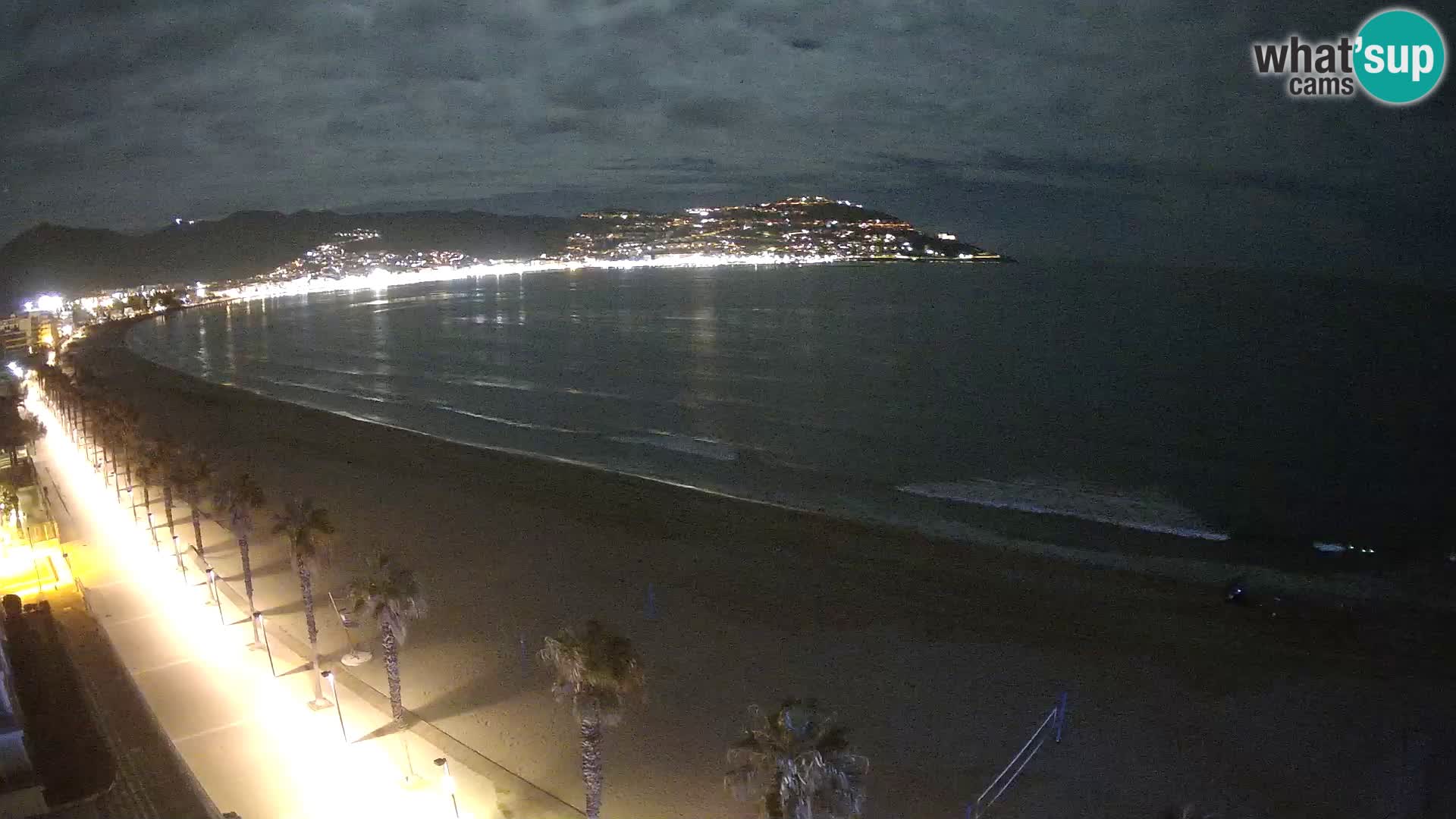 Live Roses Webcam Costa Brava beach view from MonteCarlo Hotel