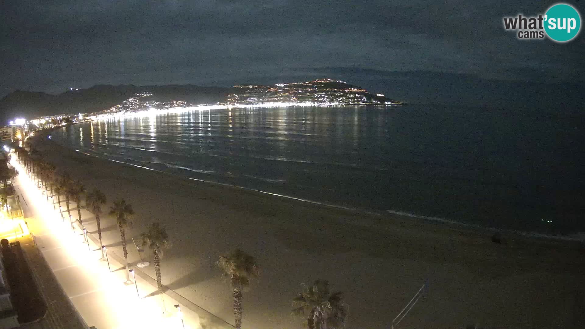 Live Roses Webcam Costa Brava beach view from MonteCarlo Hotel