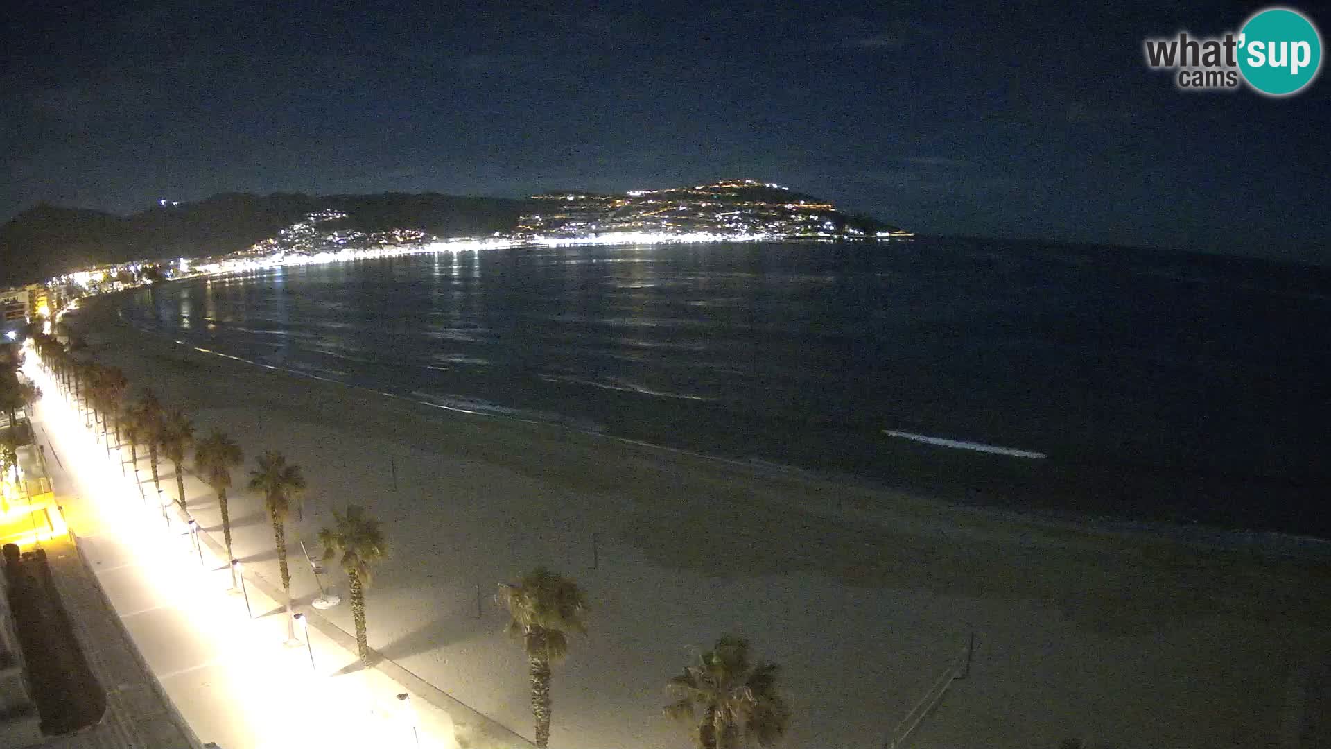 Live Roses Webcam Costa Brava beach view from MonteCarlo Hotel