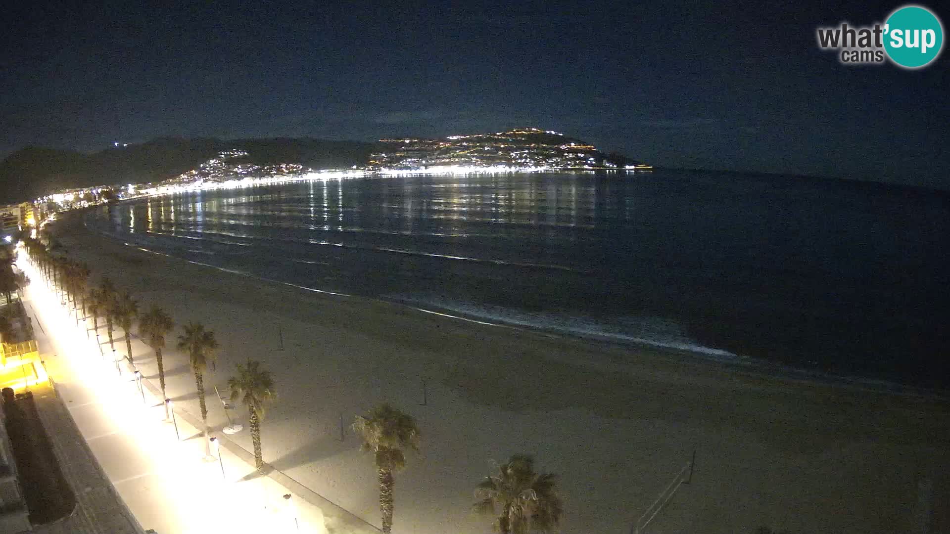 Live Roses Webcam Costa Brava beach view from MonteCarlo Hotel