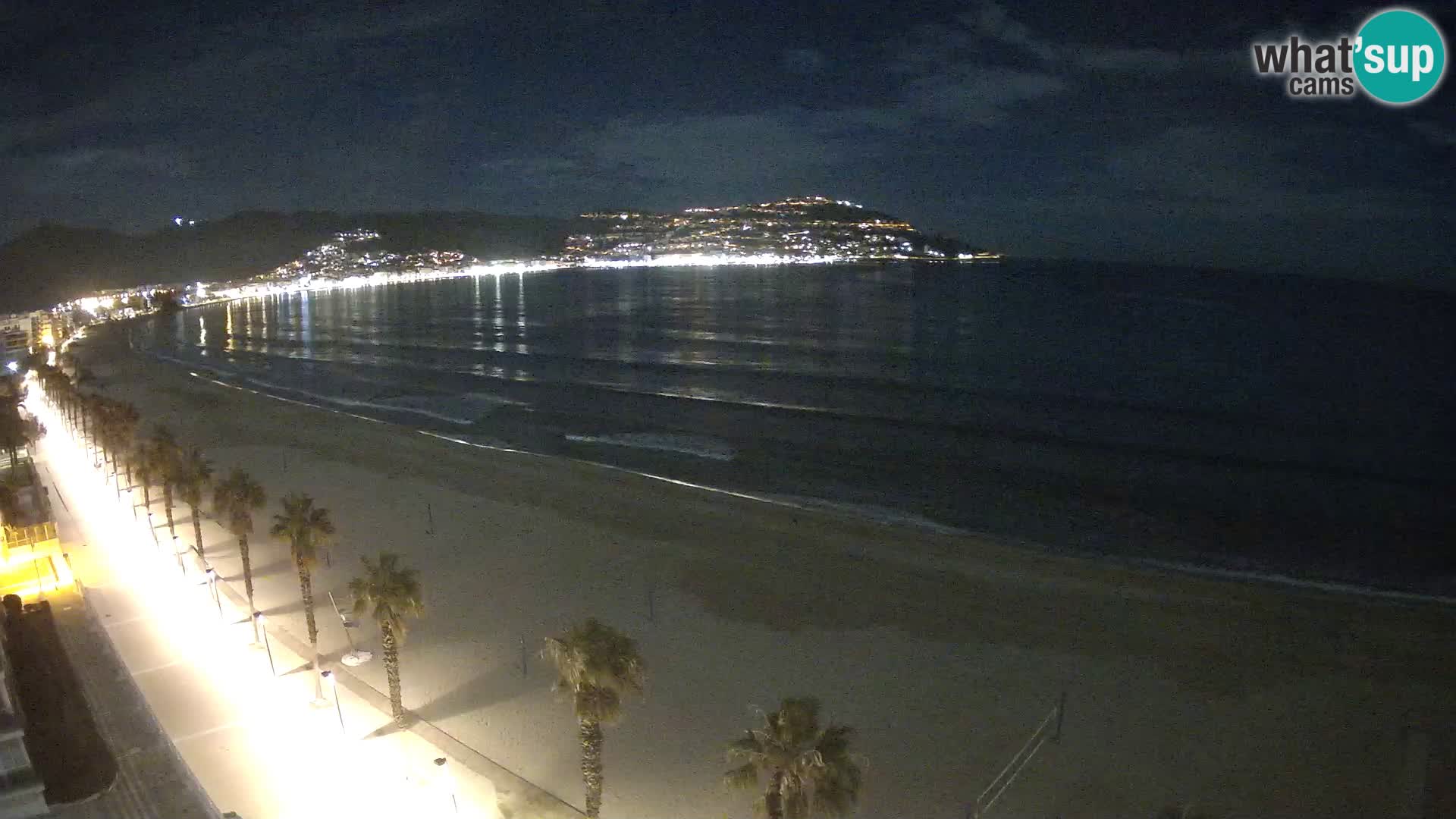 Live Roses Webcam Costa Brava beach view from MonteCarlo Hotel