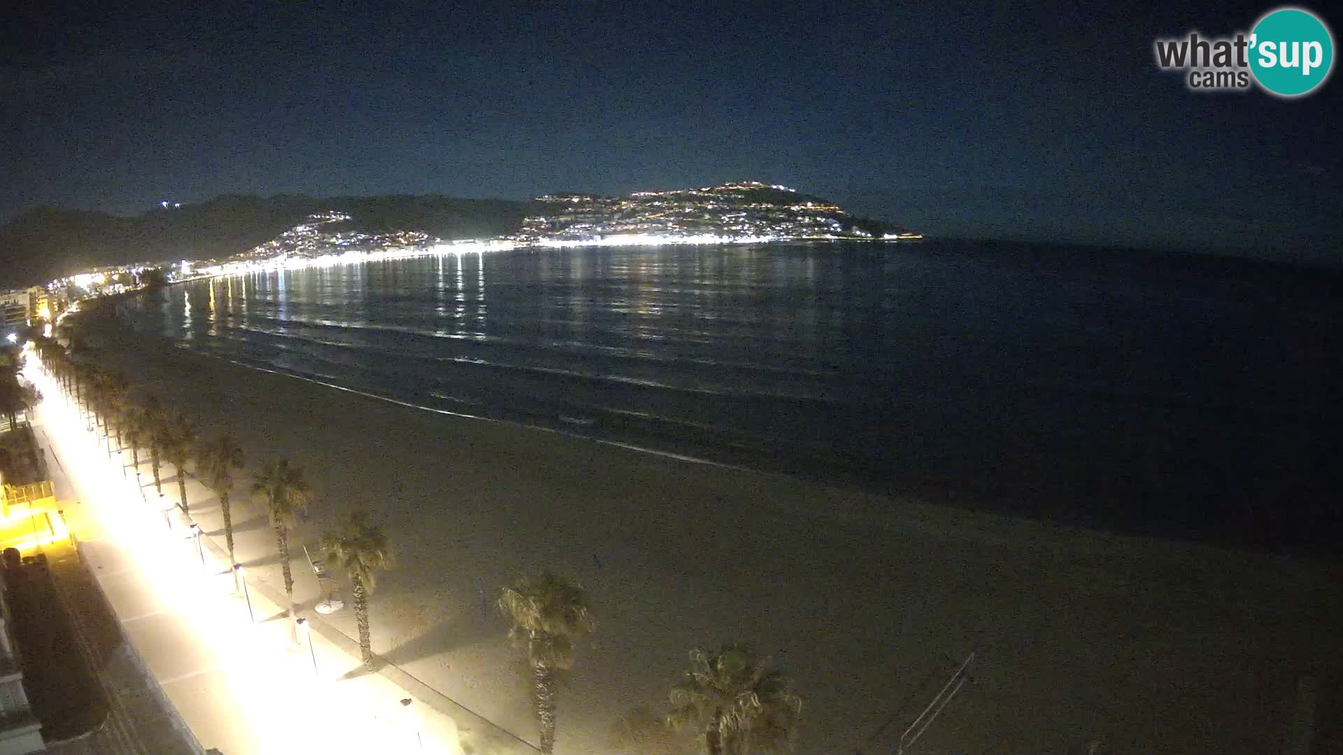 Live Roses Webcam Costa Brava beach view from MonteCarlo Hotel