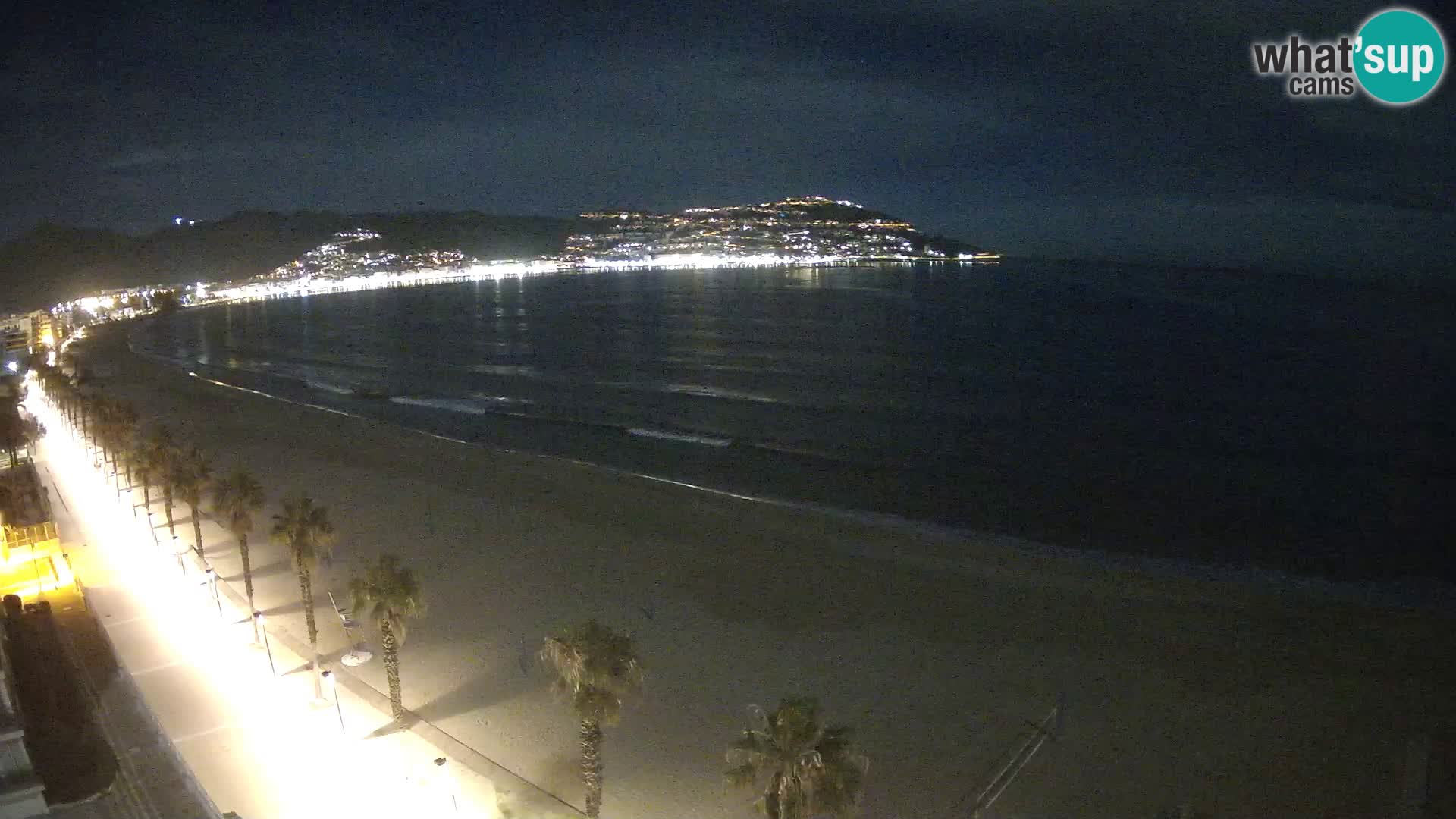 Live Roses Webcam Costa Brava beach view from MonteCarlo Hotel