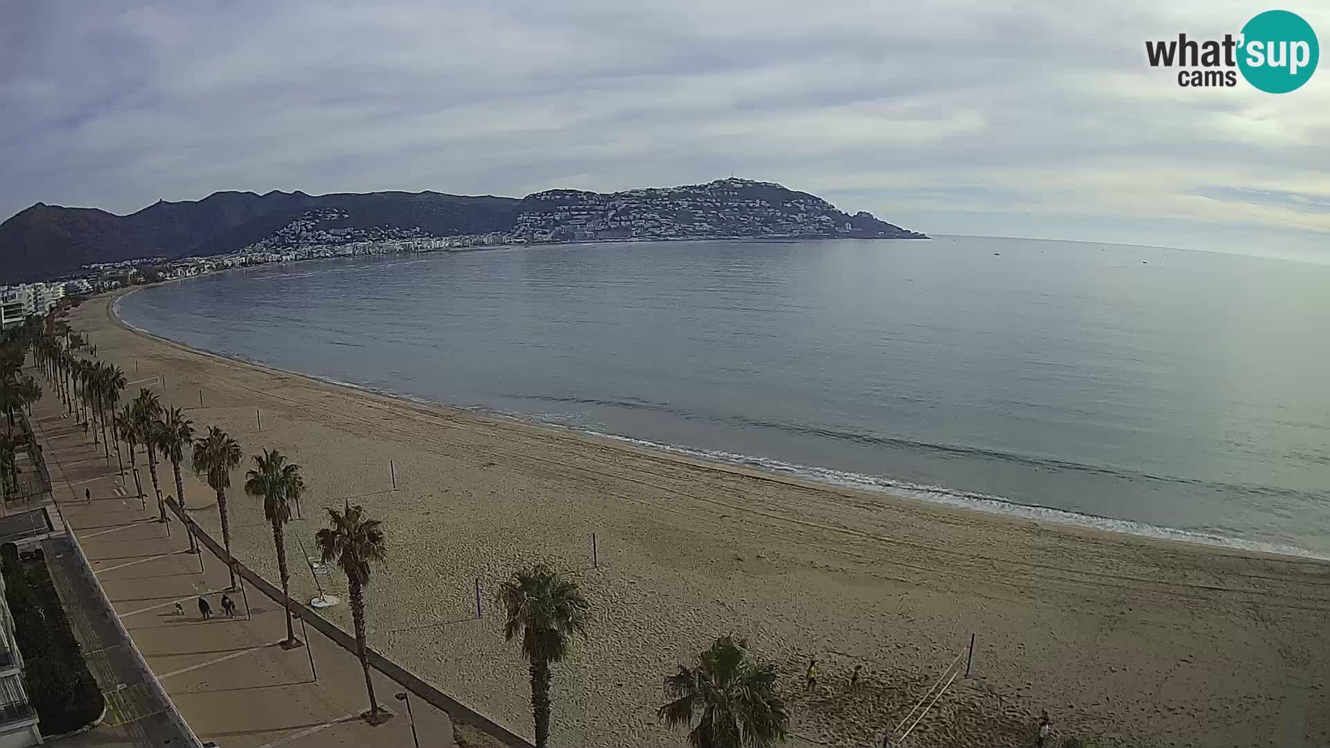 Live Roses Webcam Costa Brava beach view from MonteCarlo Hotel