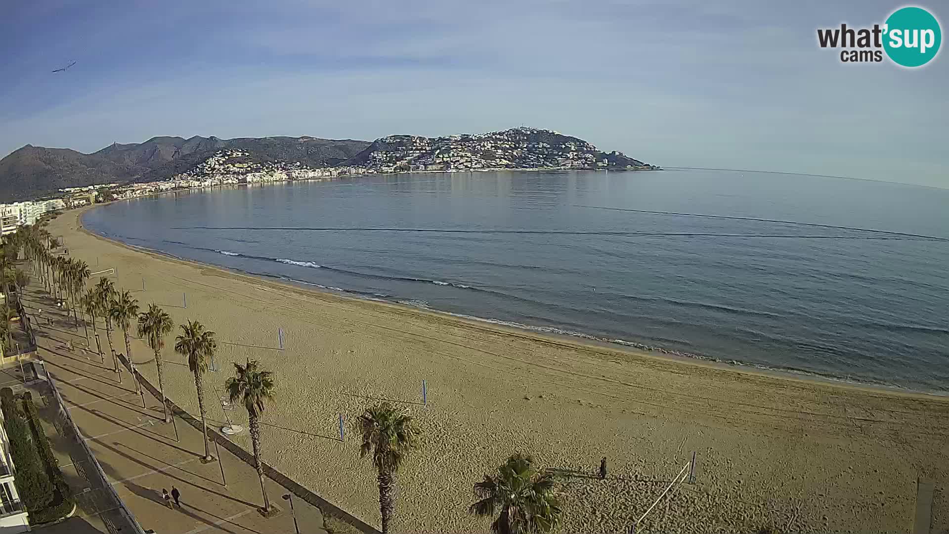 Live Roses Webcam Costa Brava beach view from MonteCarlo Hotel