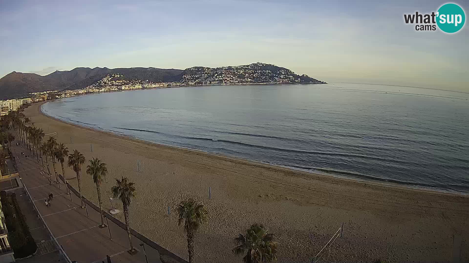Live Roses Webcam Costa Brava beach view from MonteCarlo Hotel