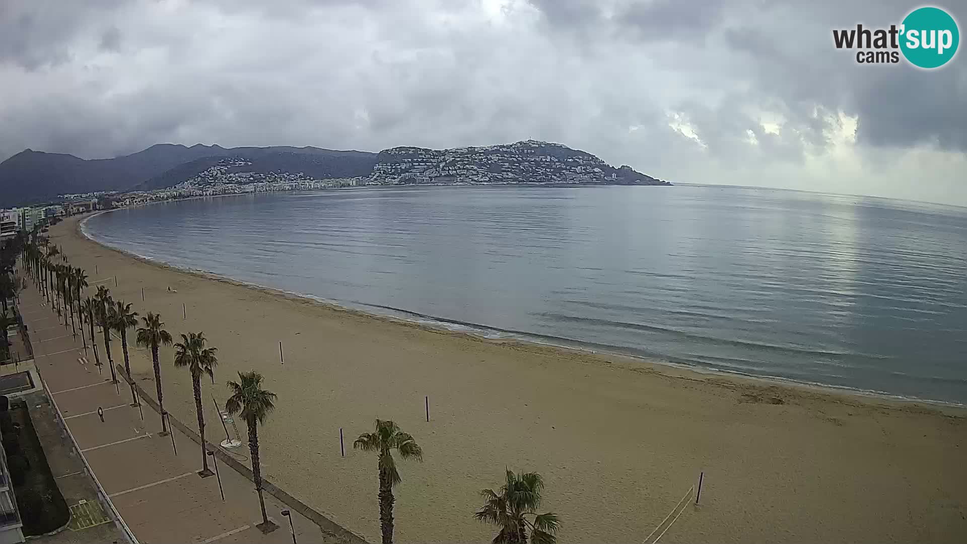 Live Roses Webcam Costa Brava beach view from MonteCarlo Hotel