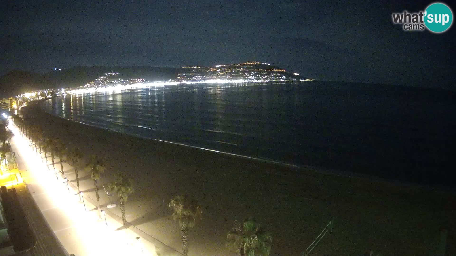 Live Roses Webcam Costa Brava beach view from MonteCarlo Hotel