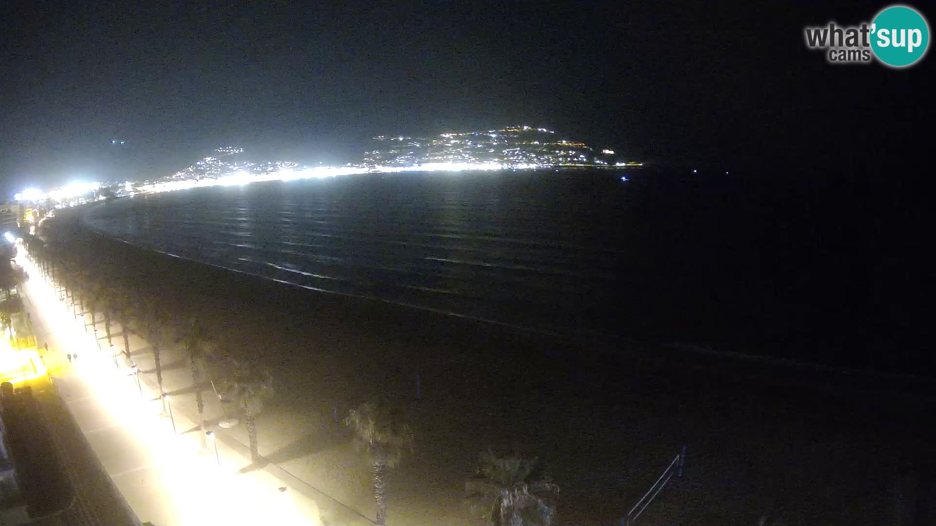 Live Roses Webcam Costa Brava beach view from MonteCarlo Hotel