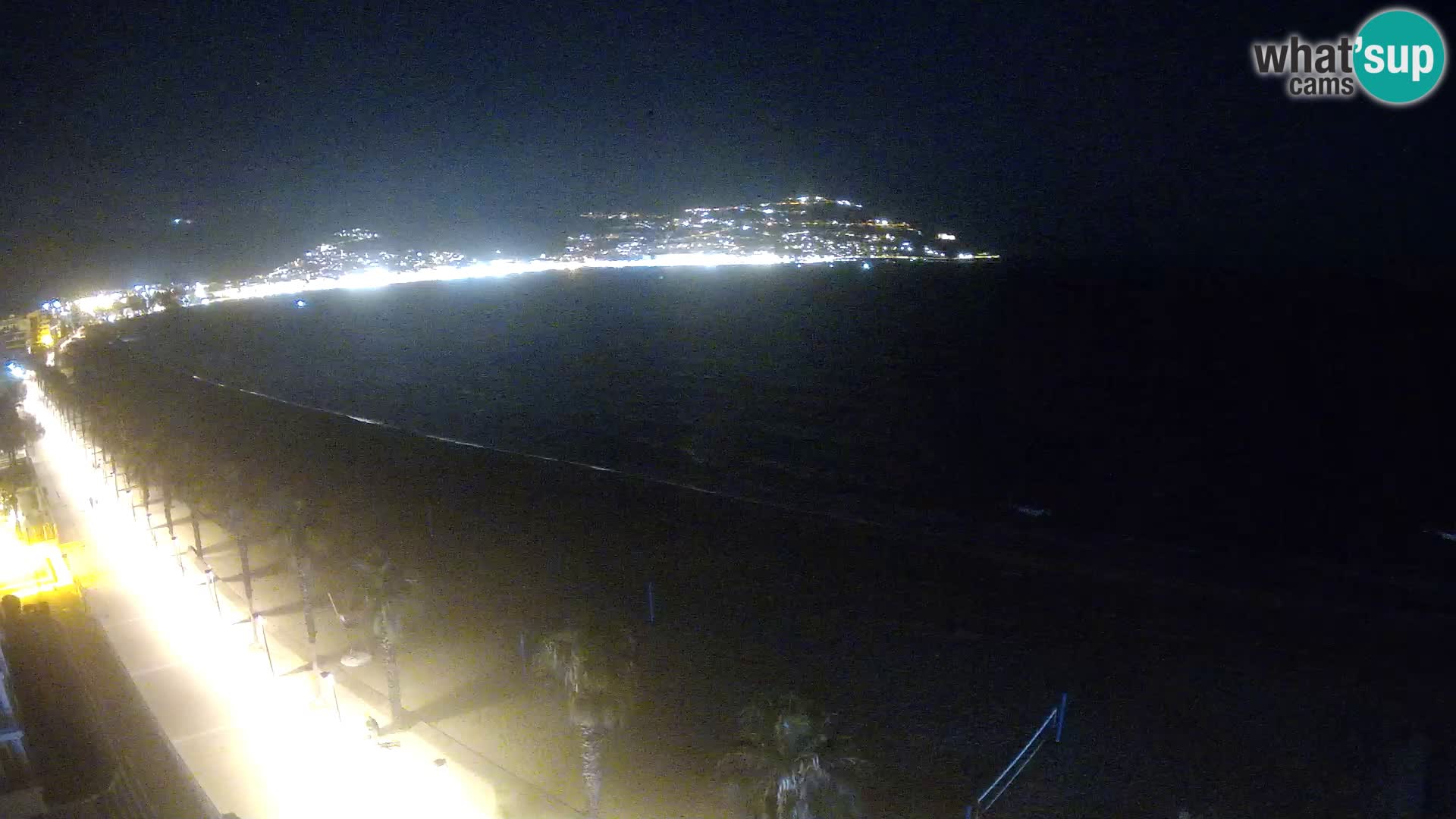 Live Roses Webcam Costa Brava beach view from MonteCarlo Hotel