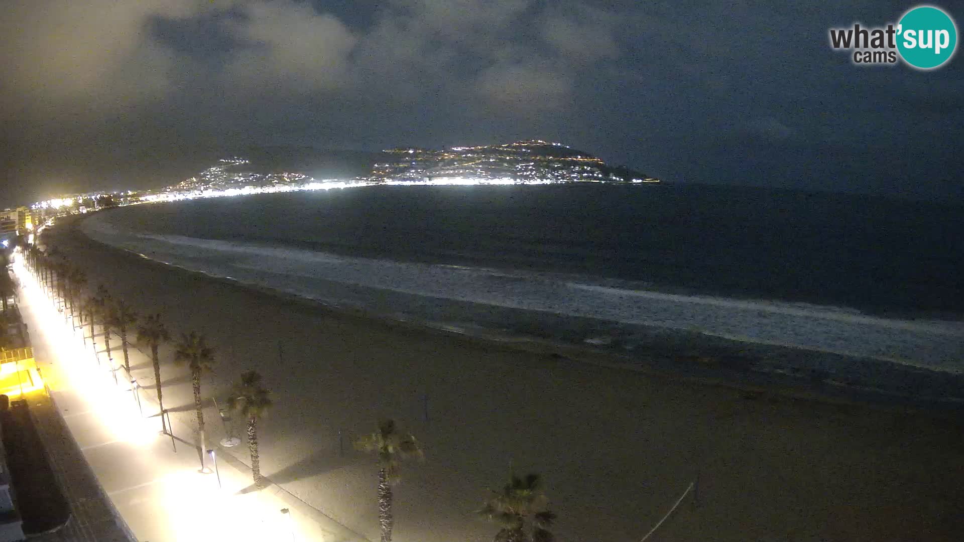 Live Roses Webcam Costa Brava beach view from MonteCarlo Hotel