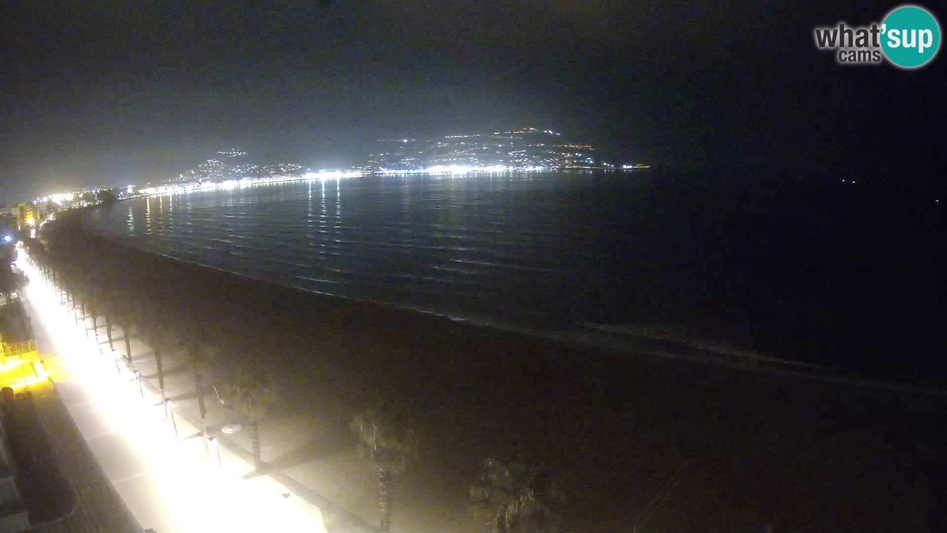 Live Roses Webcam Costa Brava beach view from MonteCarlo Hotel