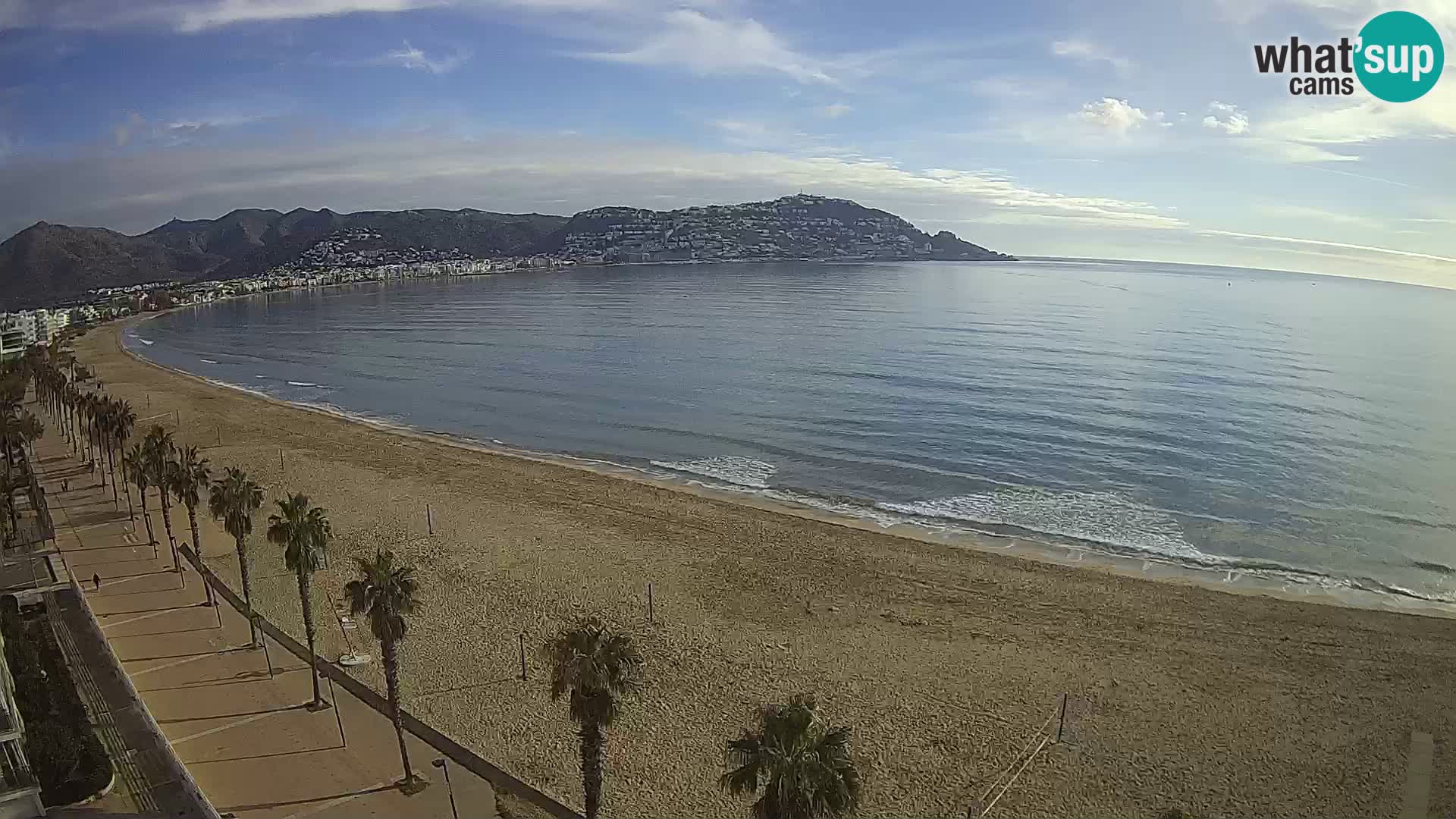 Live Roses Webcam Costa Brava beach view from MonteCarlo Hotel