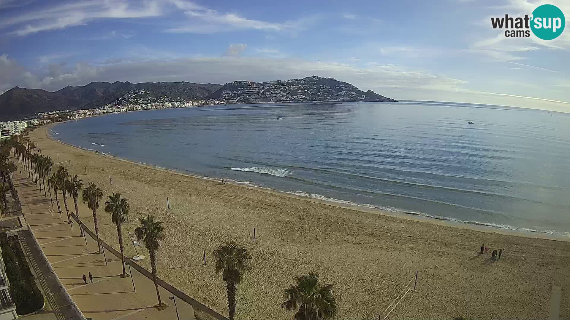 Live Roses Webcam Costa Brava beach view from MonteCarlo Hotel