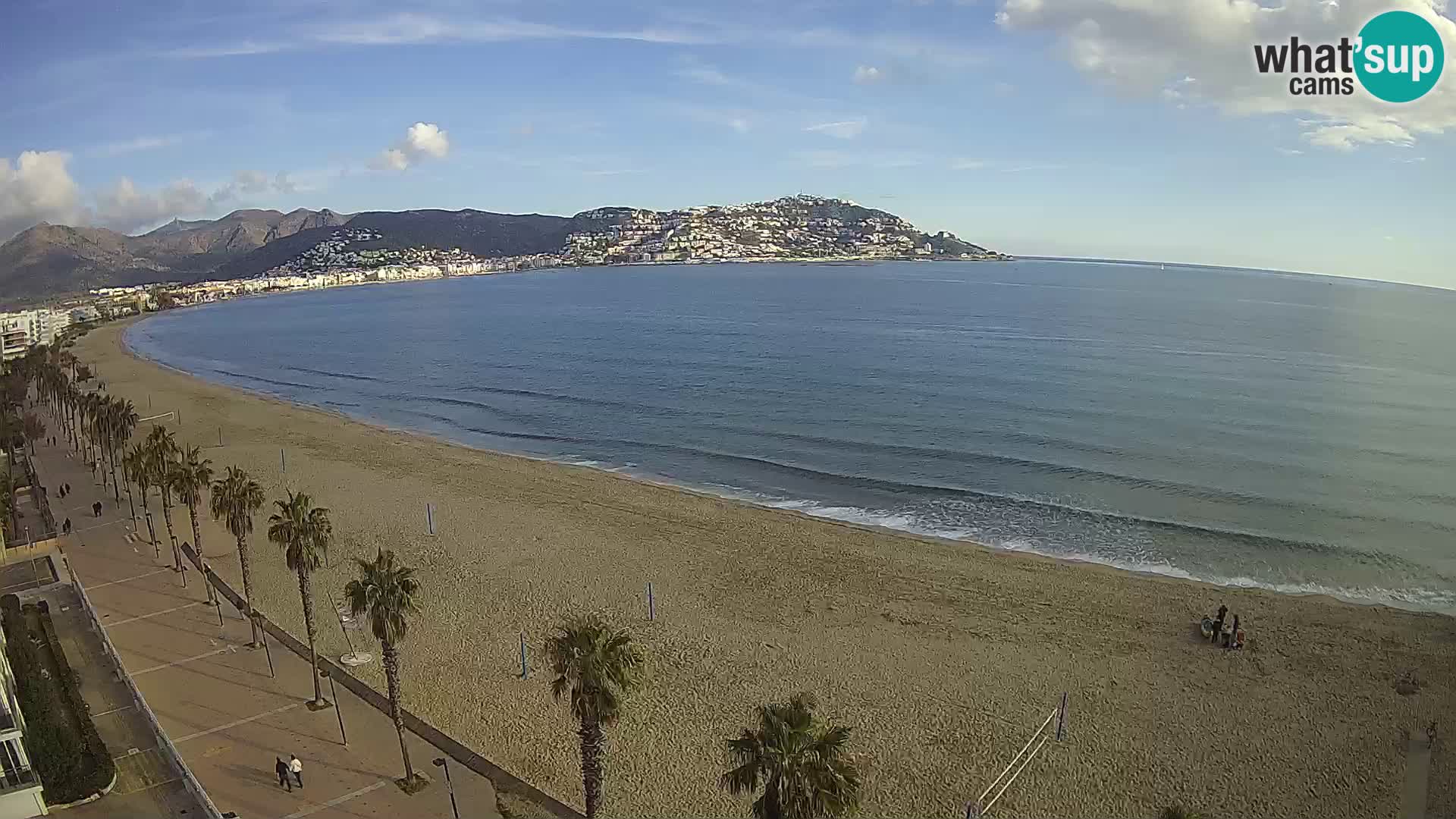 Live Roses Webcam Costa Brava beach view from MonteCarlo Hotel