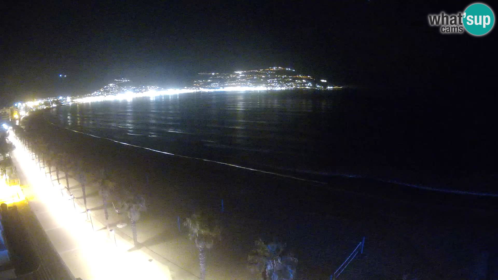 Live Roses Webcam Costa Brava beach view from MonteCarlo Hotel