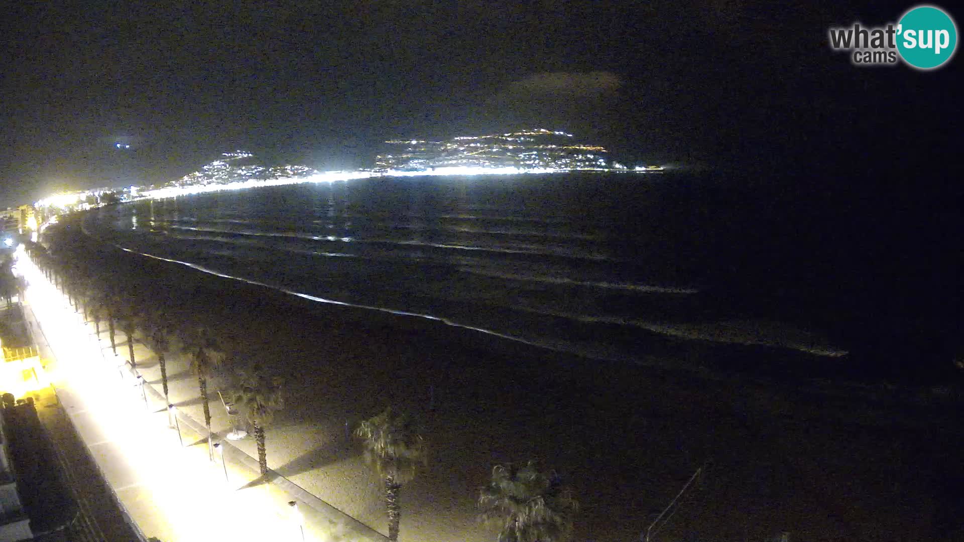 Live Roses Webcam Costa Brava beach view from MonteCarlo Hotel