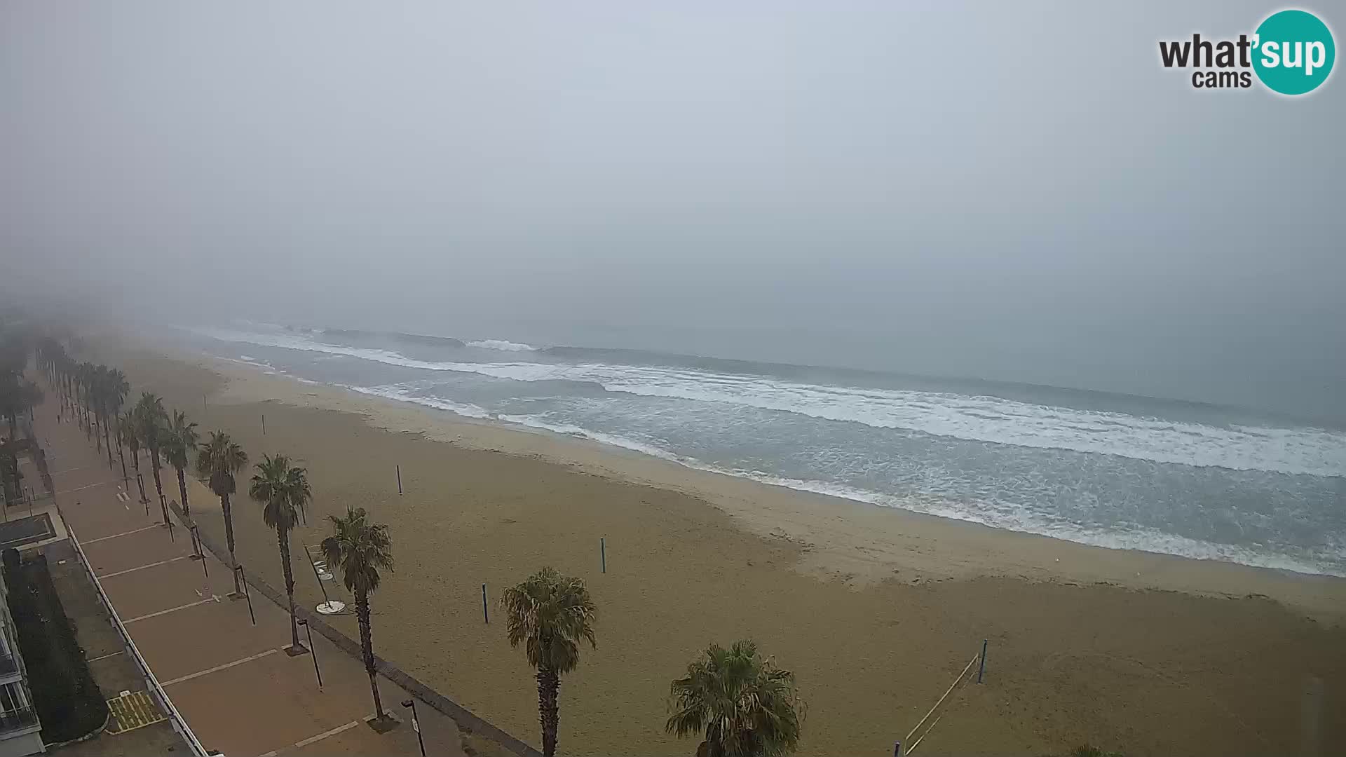 Live Roses Webcam Costa Brava beach view from MonteCarlo Hotel