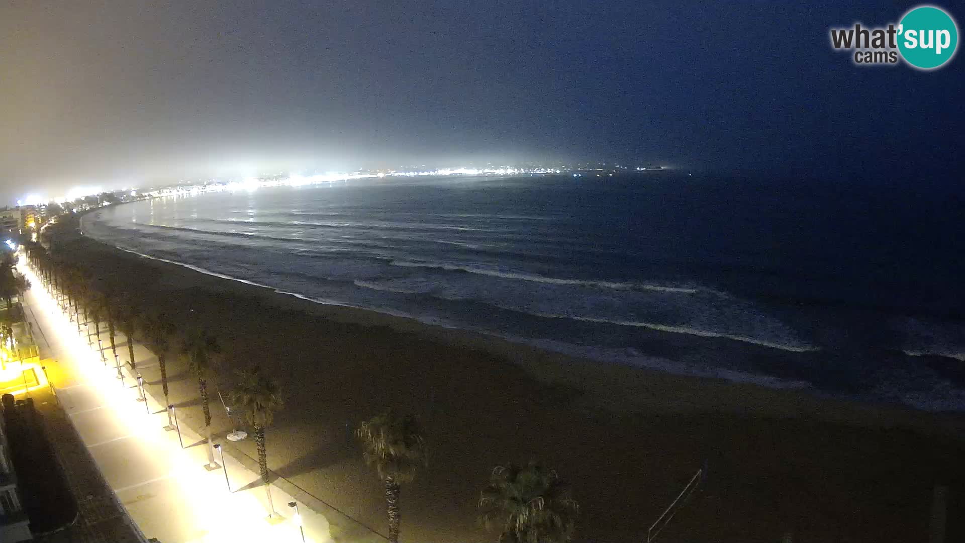 Live Roses Webcam Costa Brava beach view from MonteCarlo Hotel