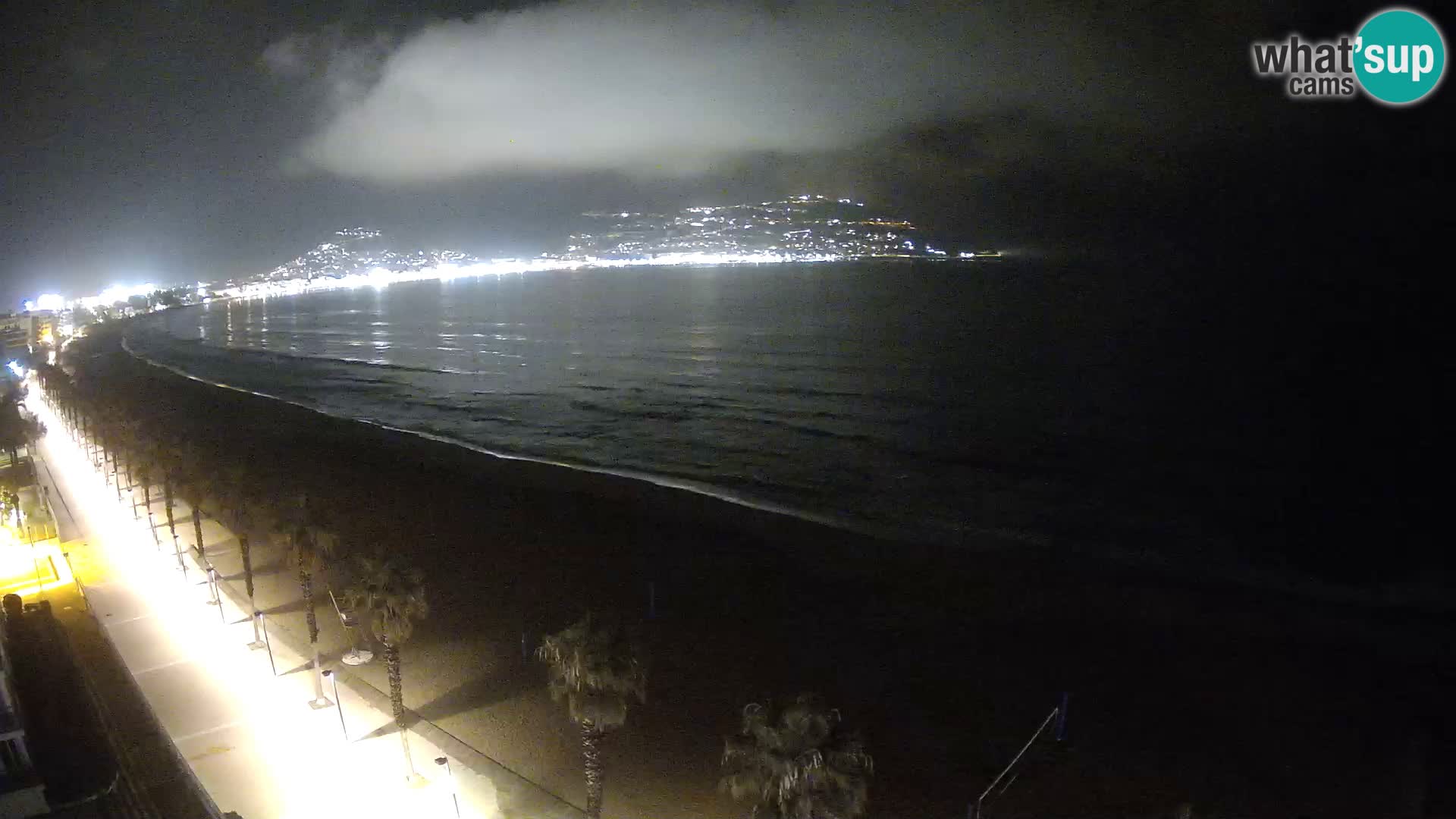 Live Roses Webcam Costa Brava beach view from MonteCarlo Hotel