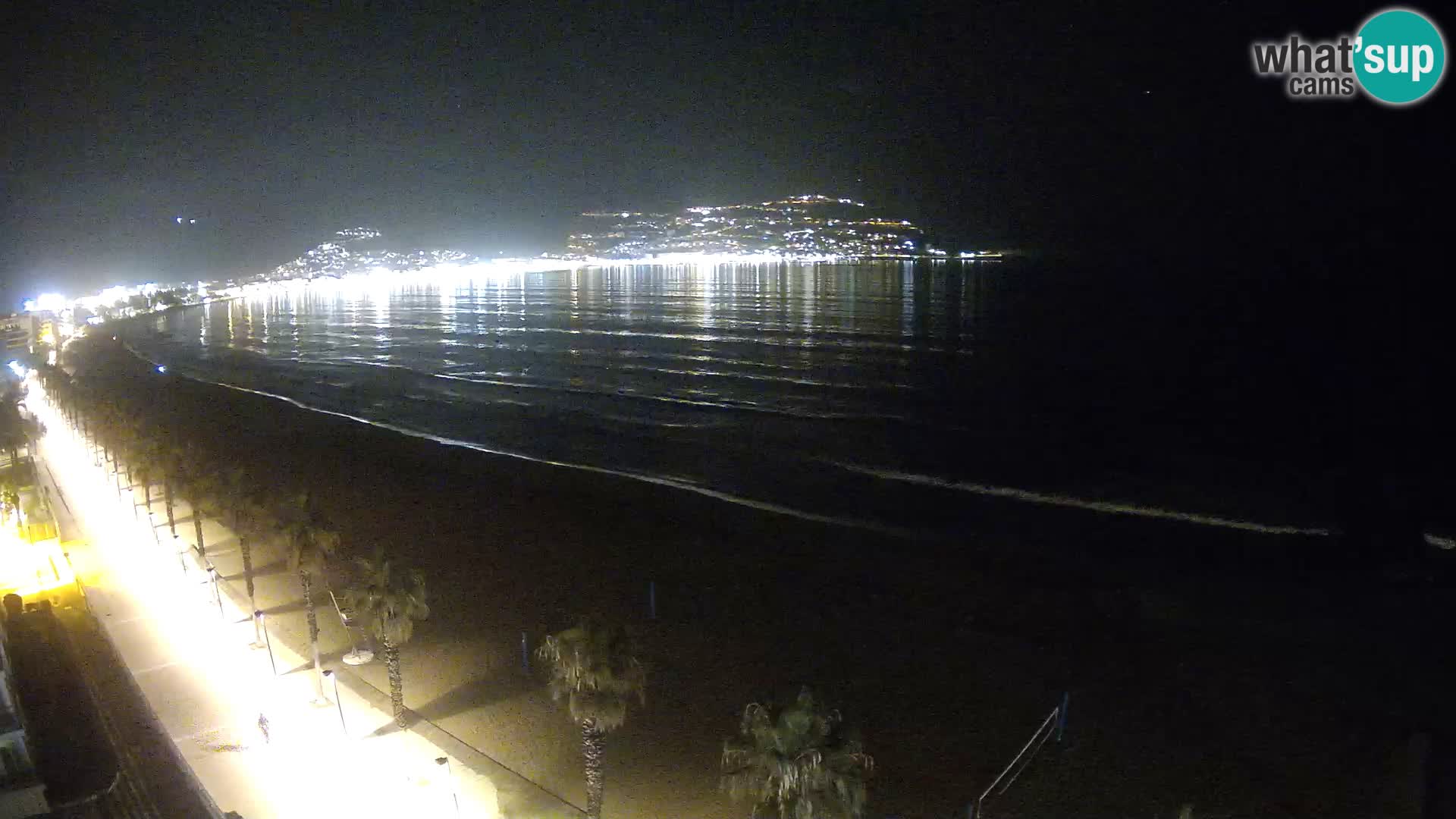 Live Roses Webcam Costa Brava beach view from MonteCarlo Hotel