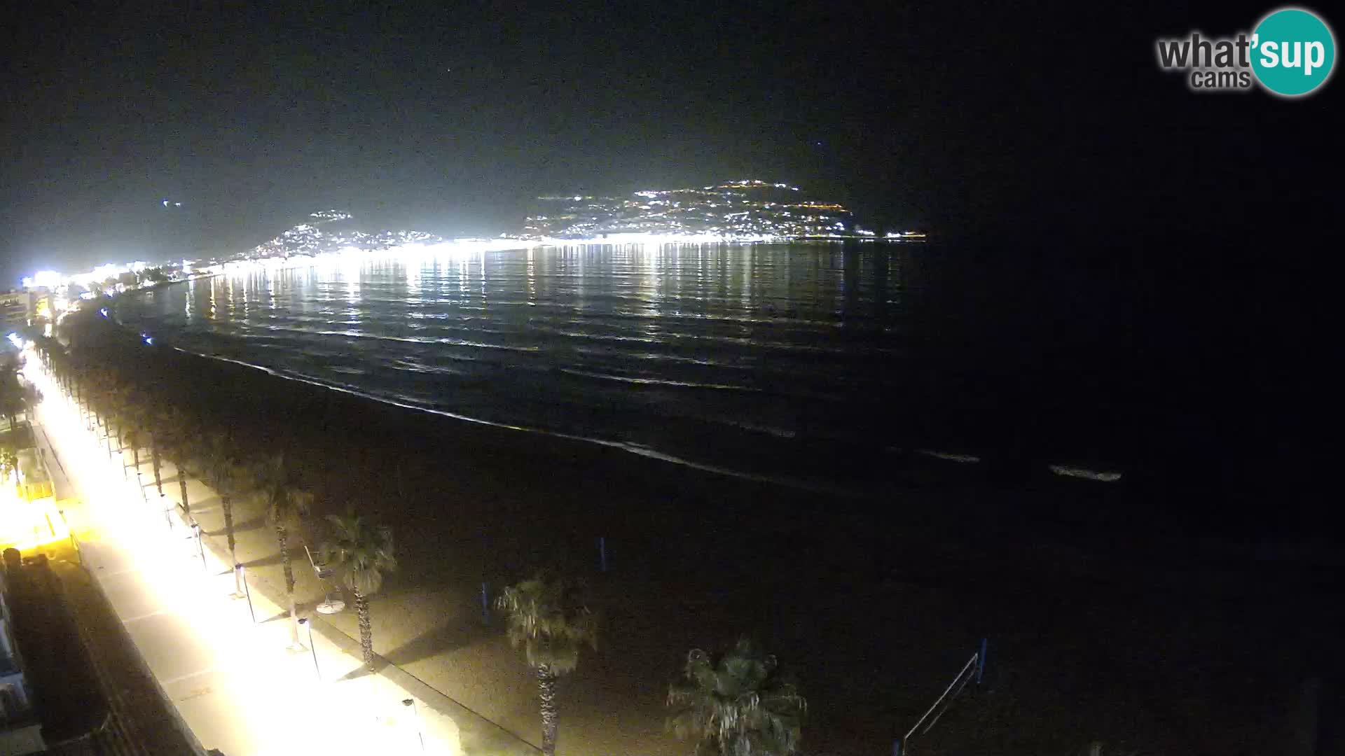 Live Roses Webcam Costa Brava beach view from MonteCarlo Hotel