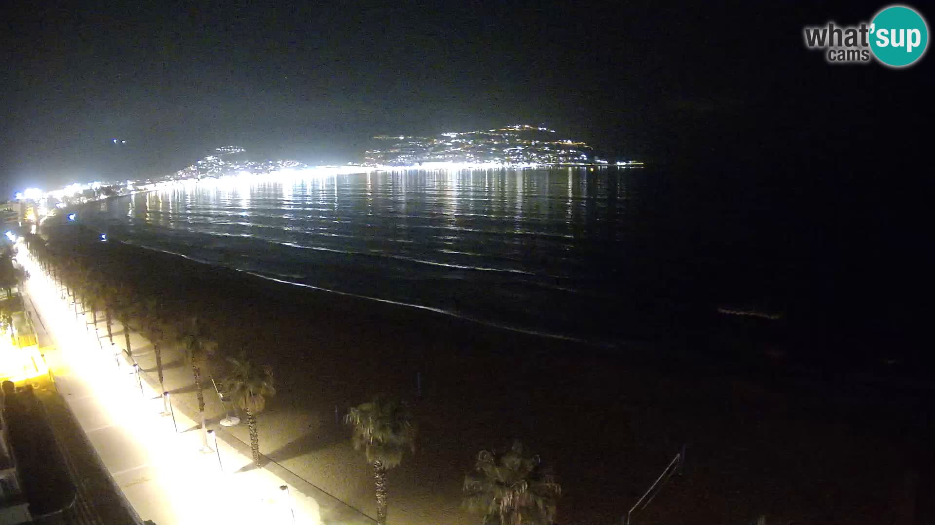 Live Roses Webcam Costa Brava beach view from MonteCarlo Hotel