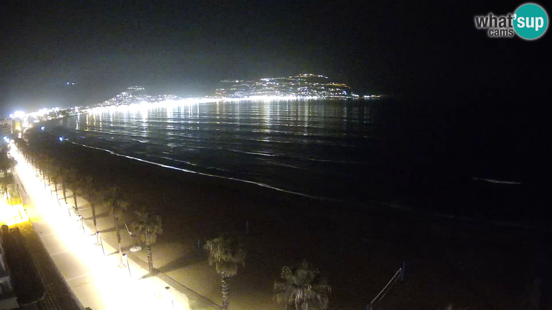 Live Roses Webcam Costa Brava beach view from MonteCarlo Hotel