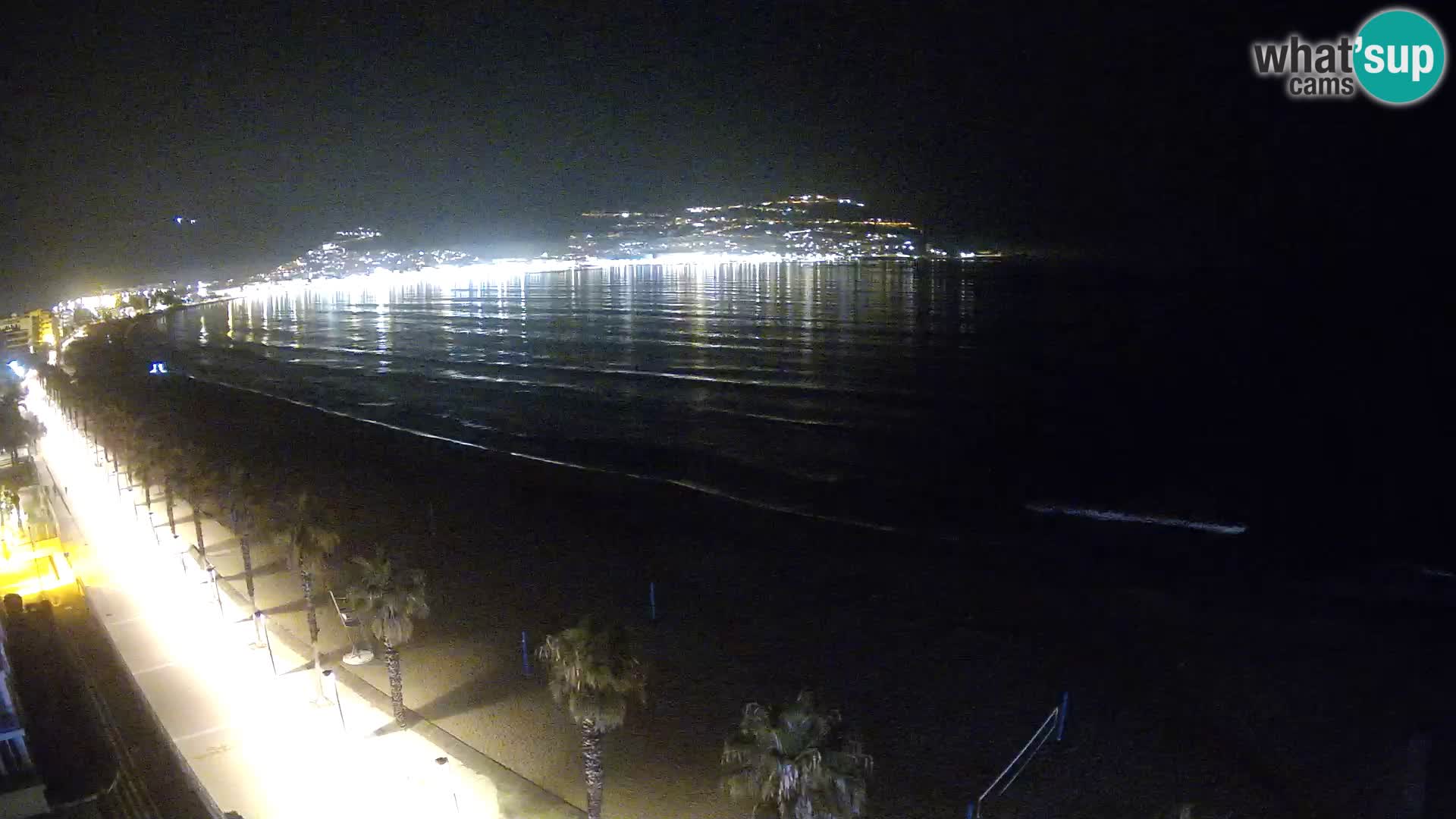 Live Roses Webcam Costa Brava beach view from MonteCarlo Hotel