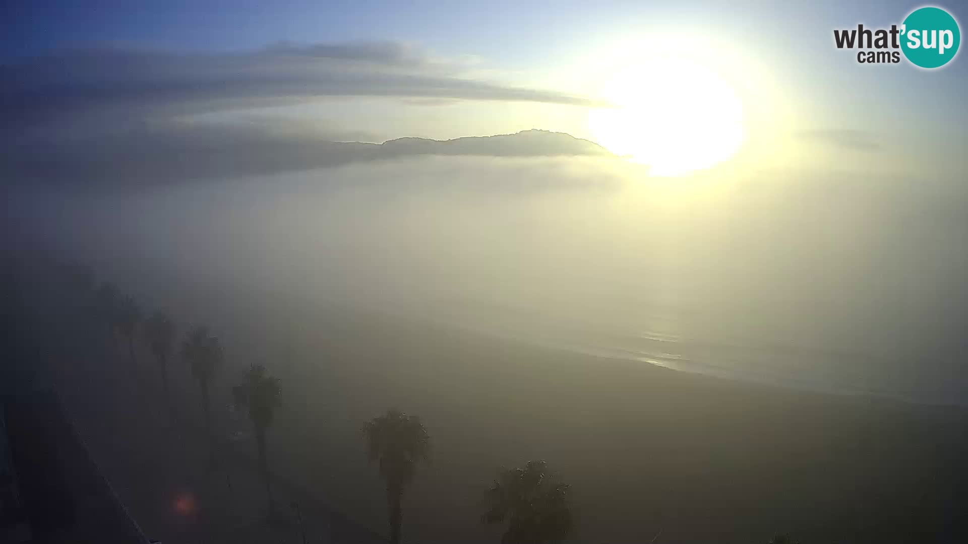 Live Roses Webcam Costa Brava beach view from MonteCarlo Hotel