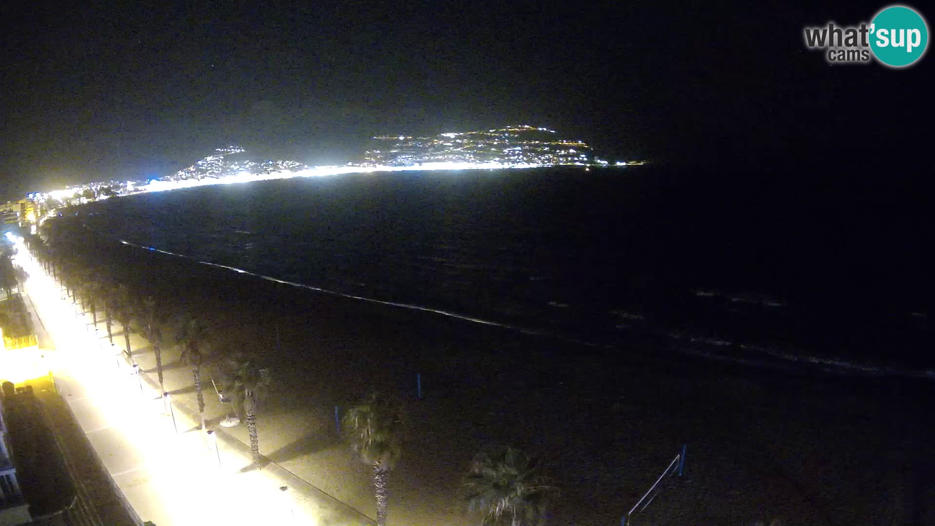 Live Roses Webcam Costa Brava beach view from MonteCarlo Hotel