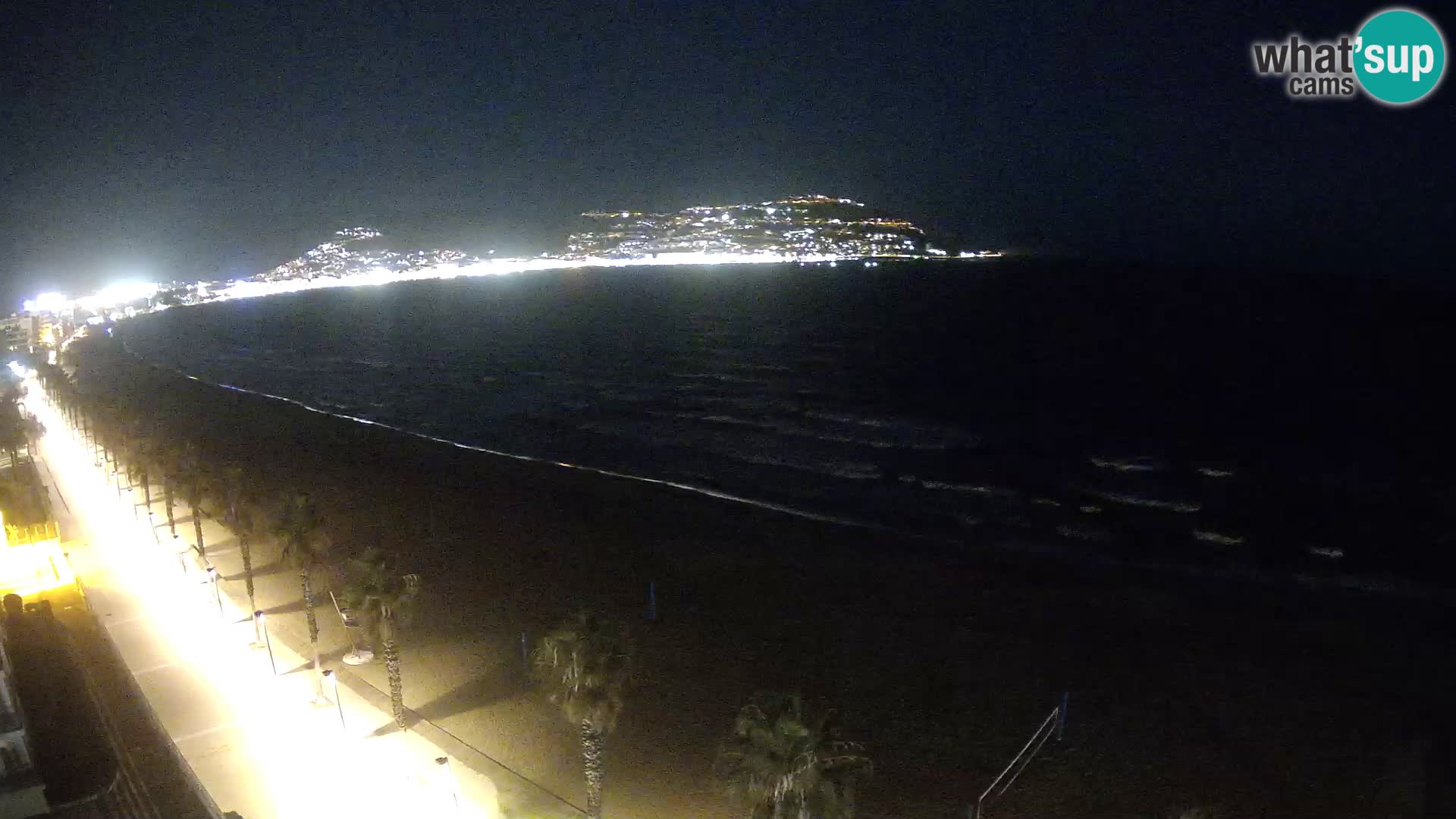 Live Roses Webcam Costa Brava beach view from MonteCarlo Hotel