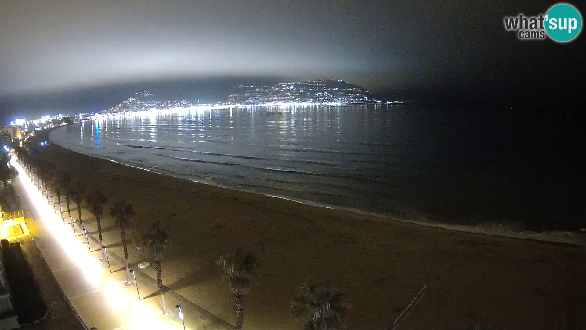 Live Roses Webcam Costa Brava beach view from MonteCarlo Hotel