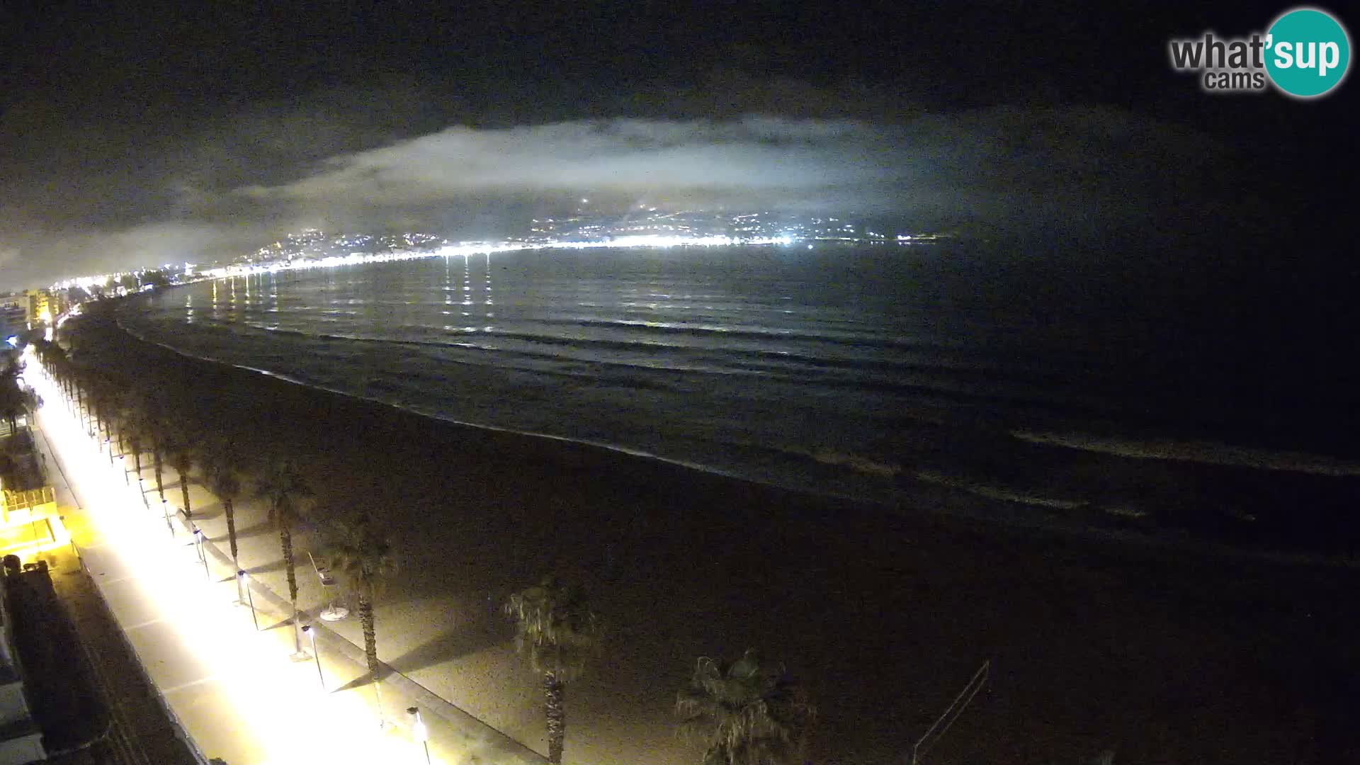 Live Roses Webcam Costa Brava beach view from MonteCarlo Hotel