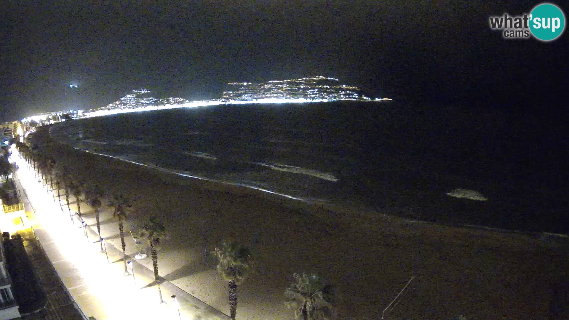 Live Roses Webcam Costa Brava beach view from MonteCarlo Hotel