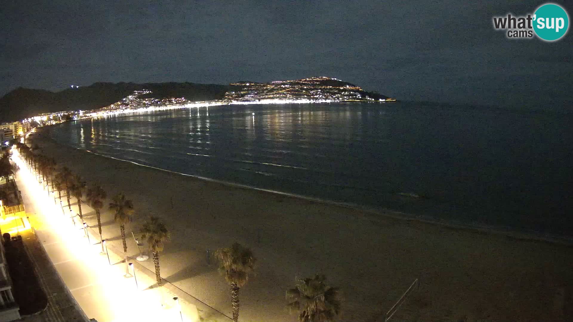Live Roses Webcam Costa Brava beach view from MonteCarlo Hotel