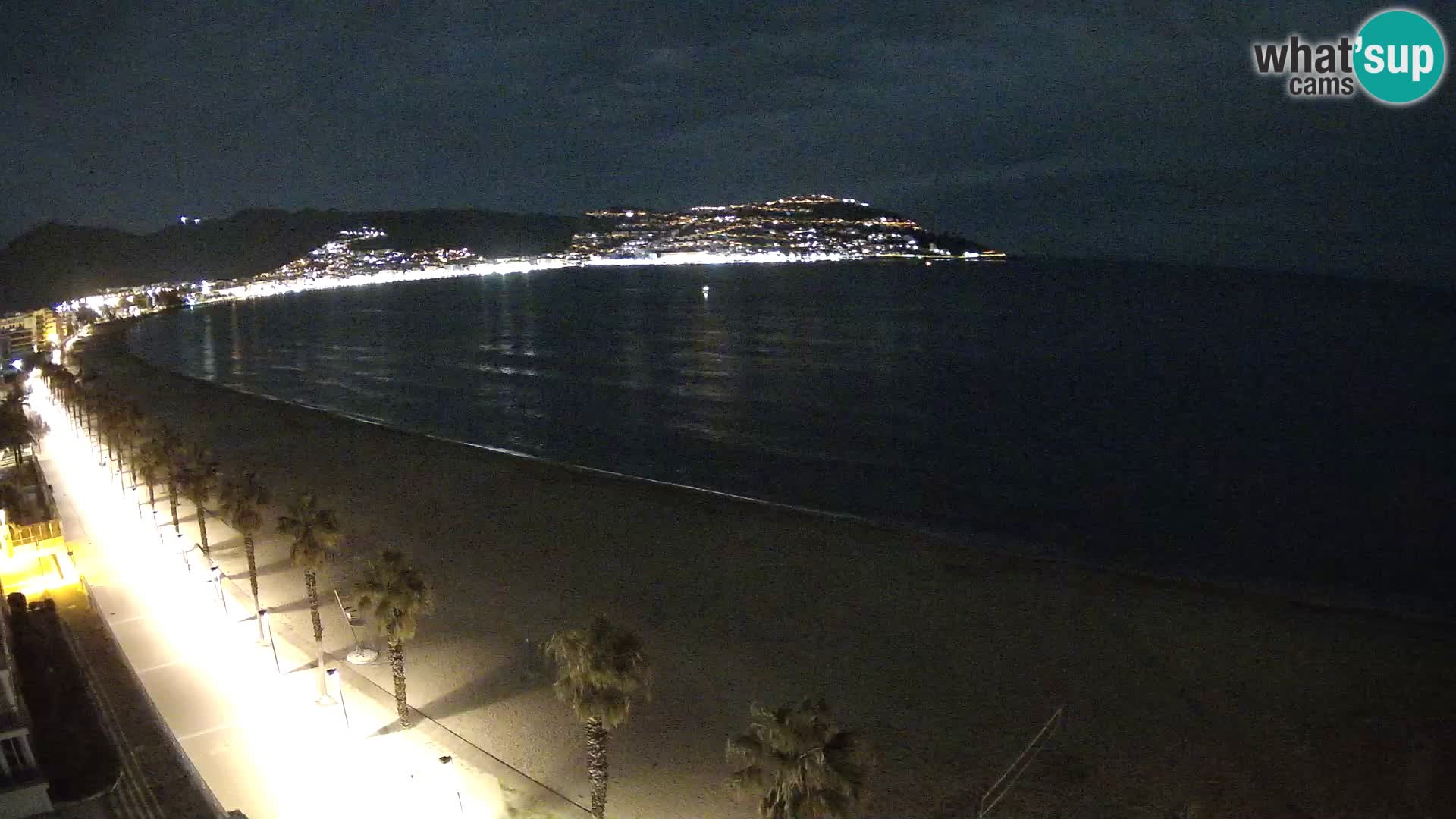 Live Roses Webcam Costa Brava beach view from MonteCarlo Hotel