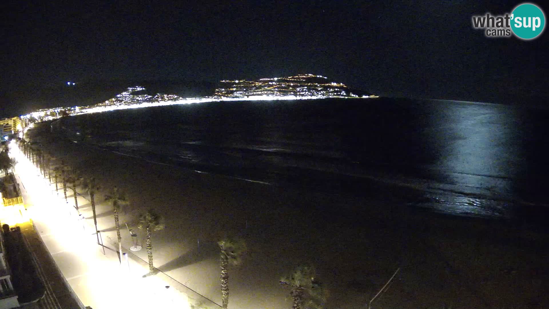 Live Roses Webcam Costa Brava beach view from MonteCarlo Hotel