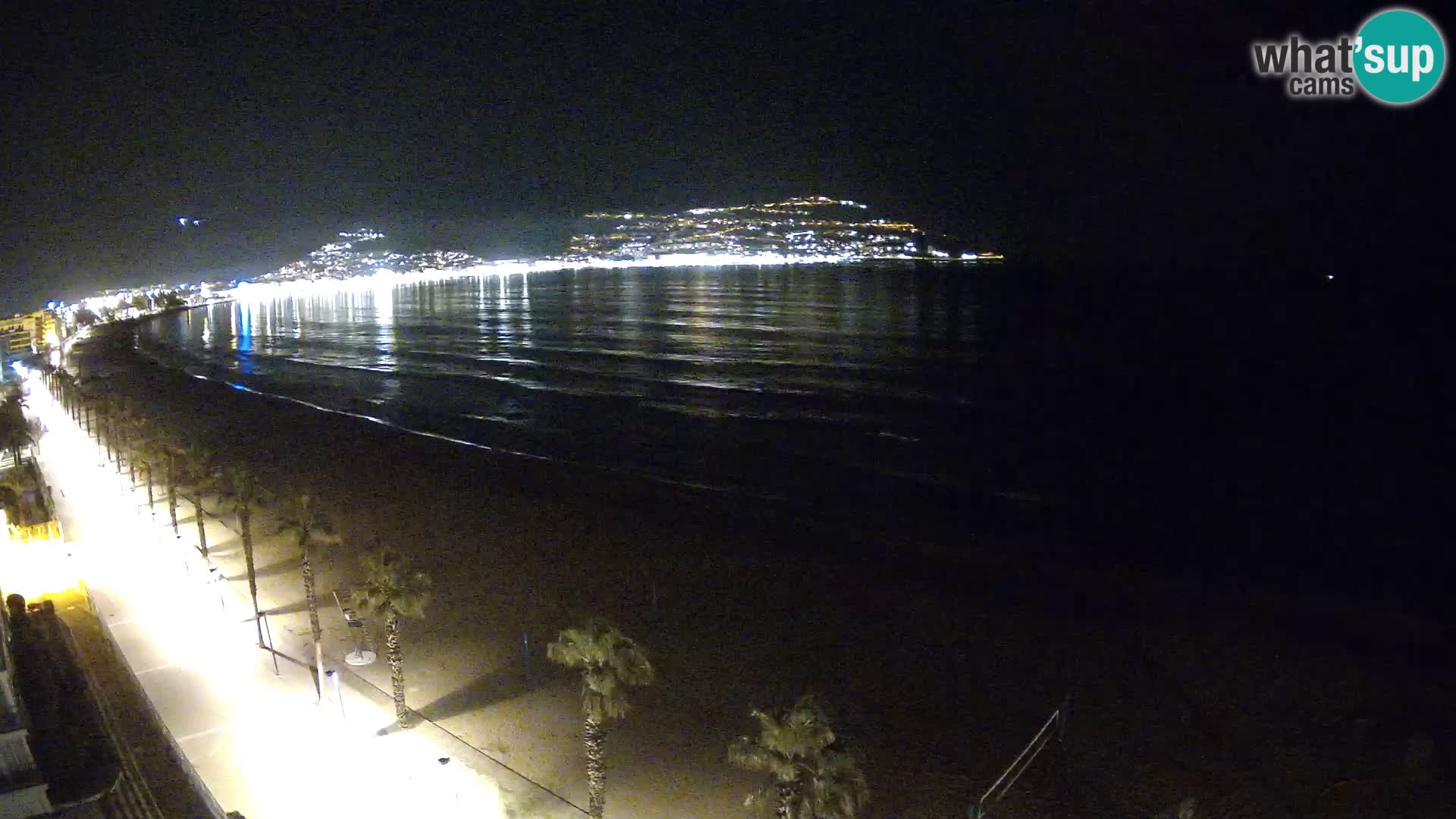 Live Roses Webcam Costa Brava beach view from MonteCarlo Hotel