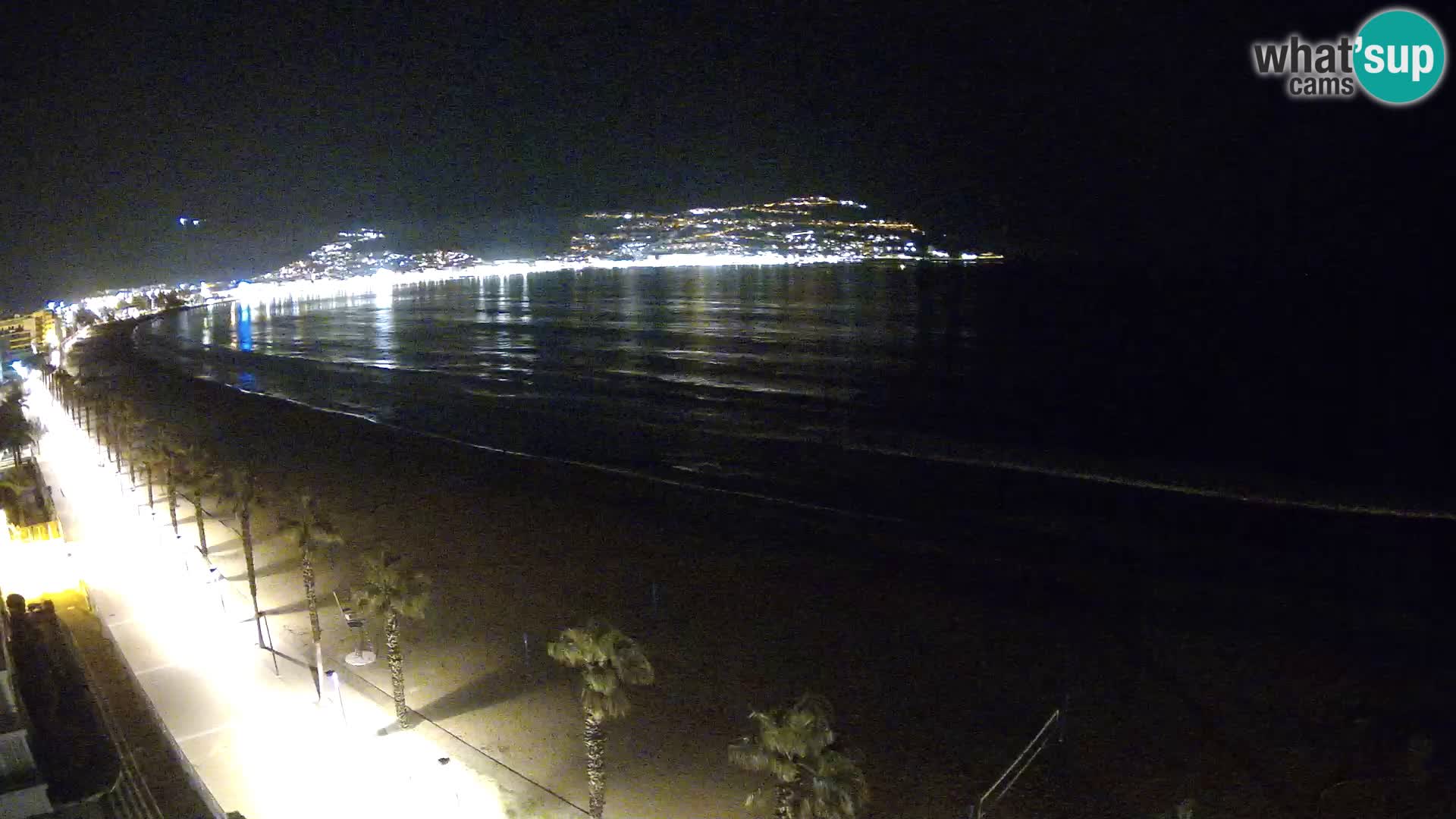 Live Roses Webcam Costa Brava beach view from MonteCarlo Hotel
