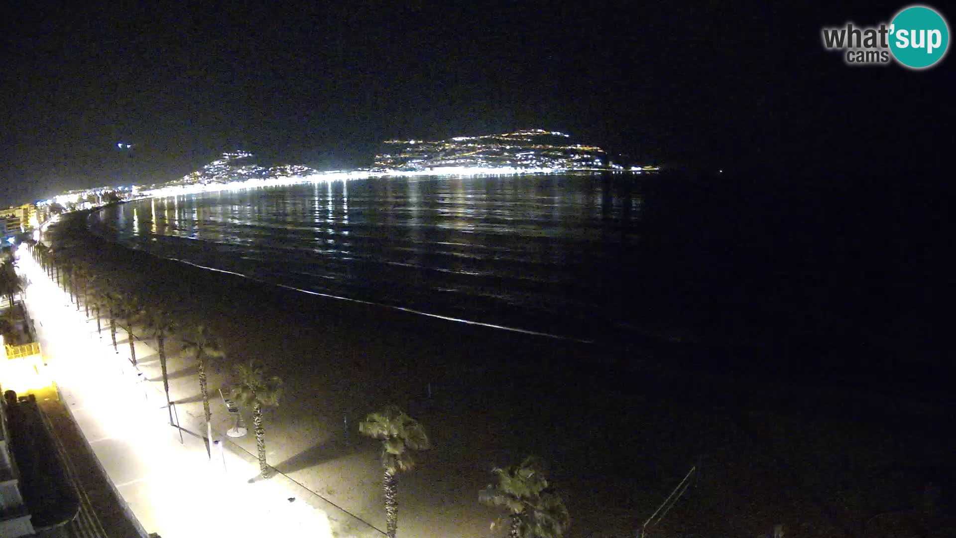 Live Roses Webcam Costa Brava beach view from MonteCarlo Hotel