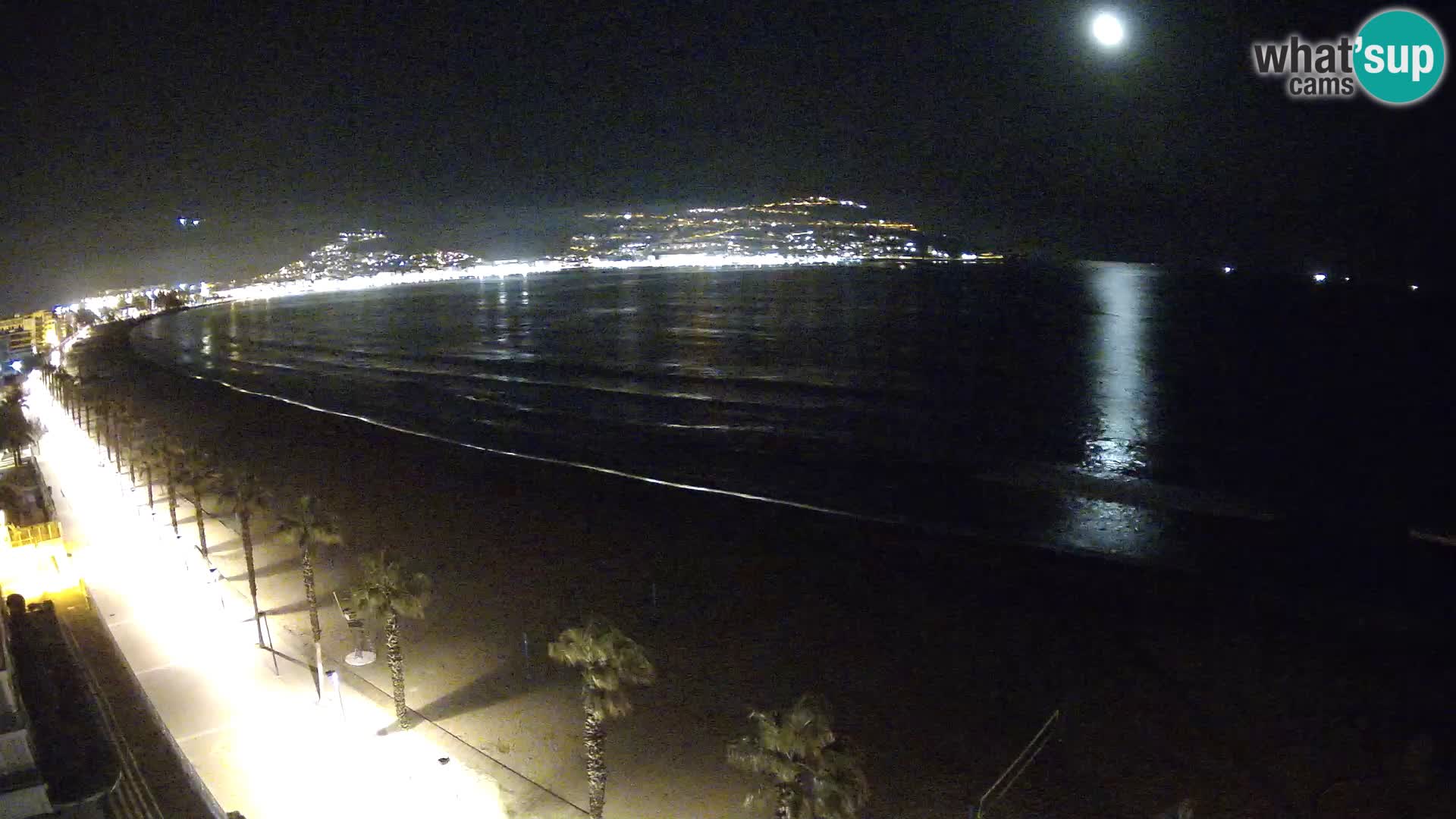 Live Roses Webcam Costa Brava beach view from MonteCarlo Hotel