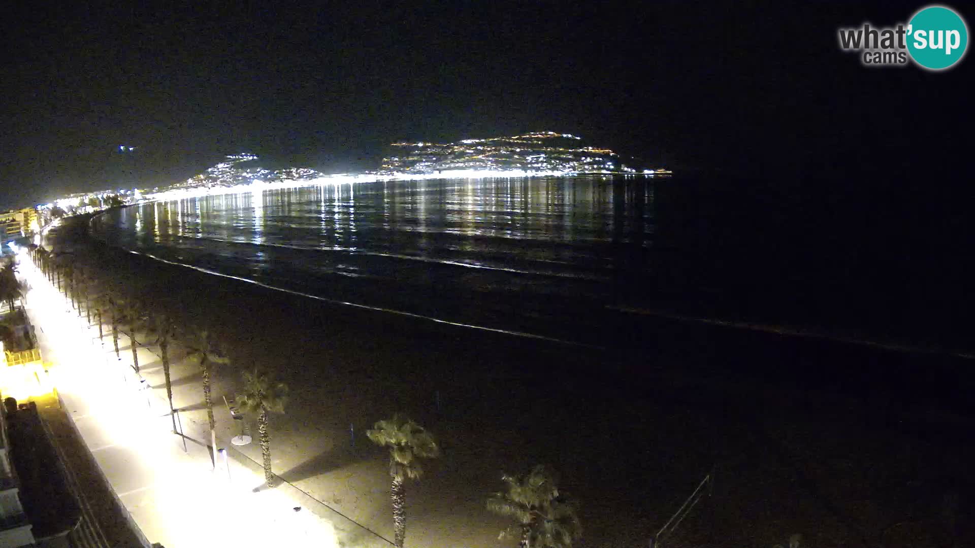 Live Roses Webcam Costa Brava beach view from MonteCarlo Hotel