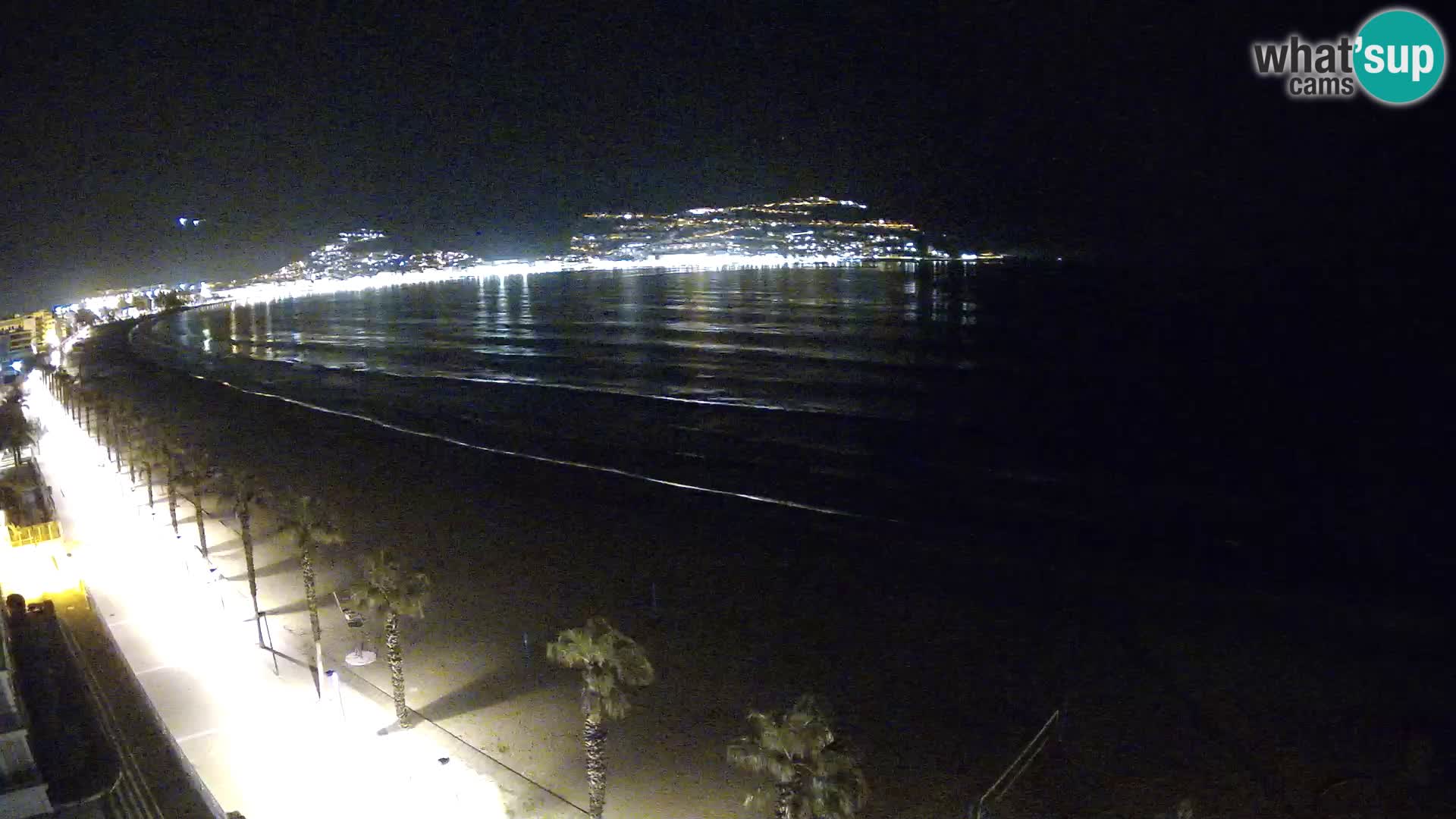 Live Roses Webcam Costa Brava beach view from MonteCarlo Hotel