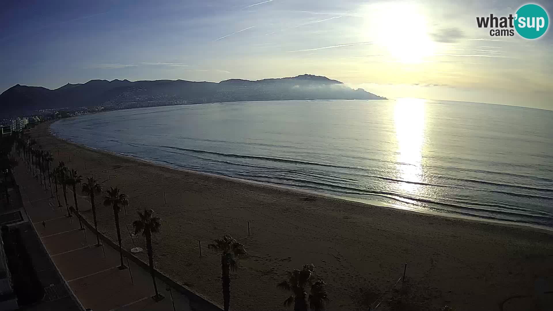 Live Roses Webcam Costa Brava beach view from MonteCarlo Hotel