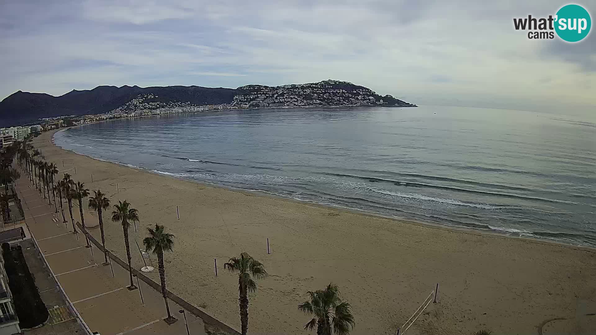 Live Roses Webcam Costa Brava beach view from MonteCarlo Hotel