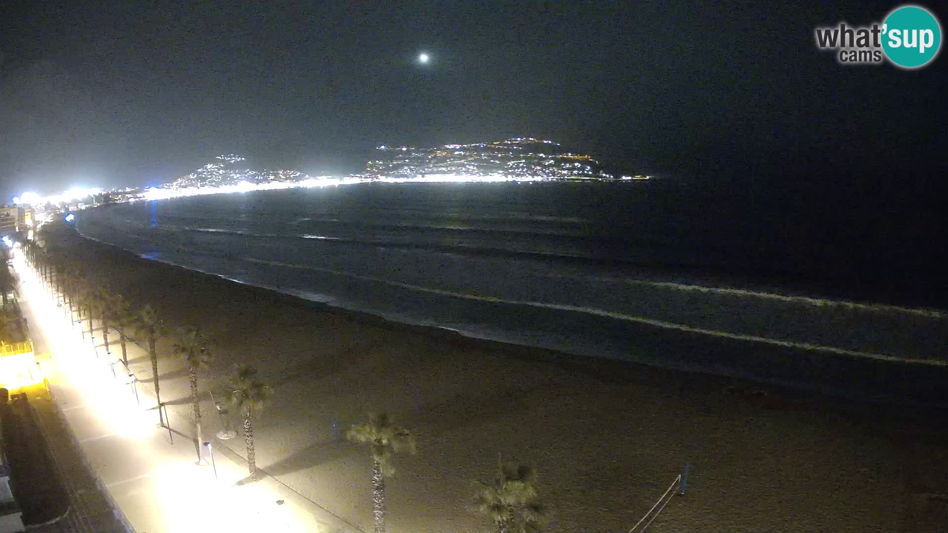 Live Roses Webcam Costa Brava beach view from MonteCarlo Hotel