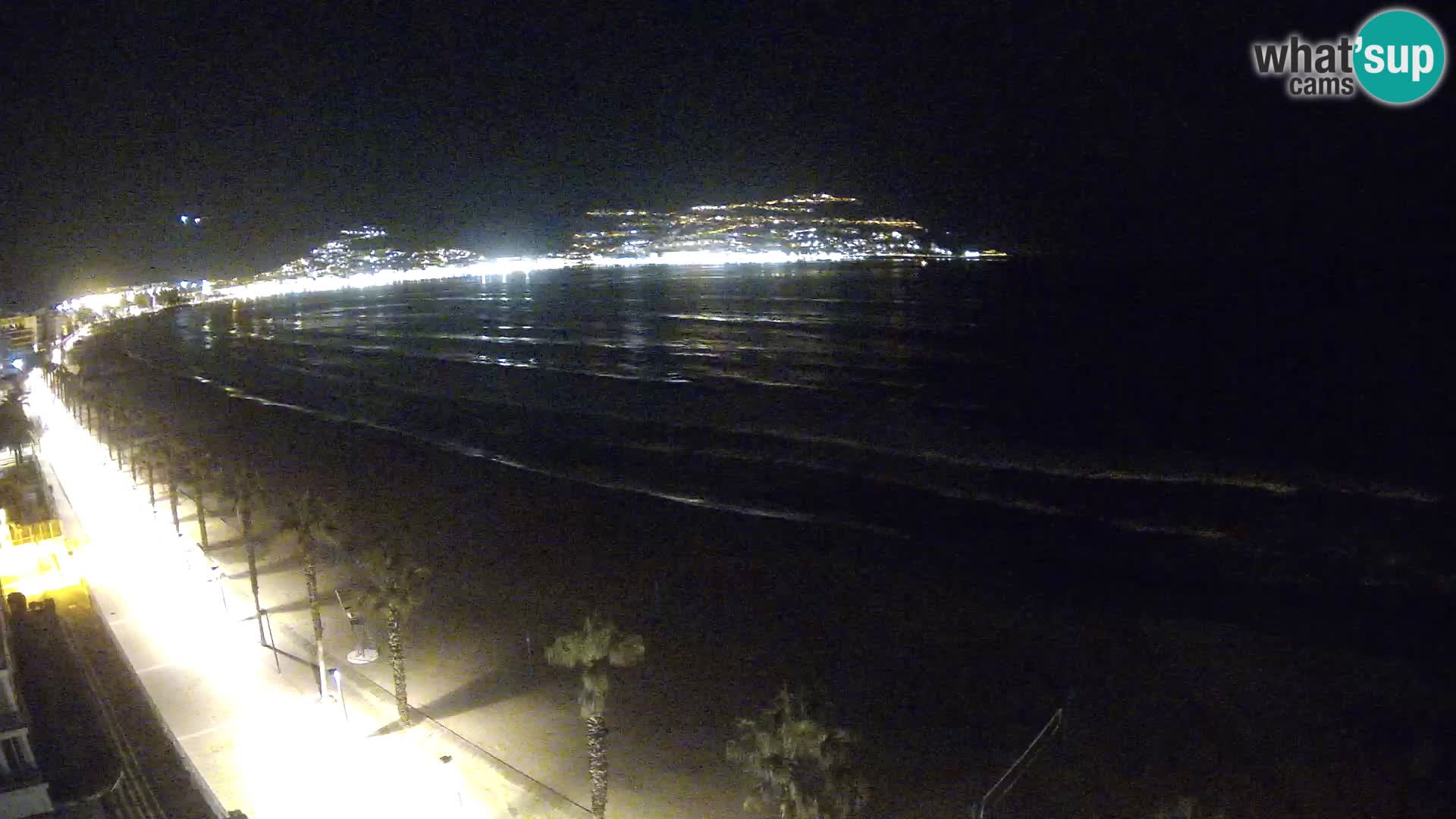 Live Roses Webcam Costa Brava beach view from MonteCarlo Hotel